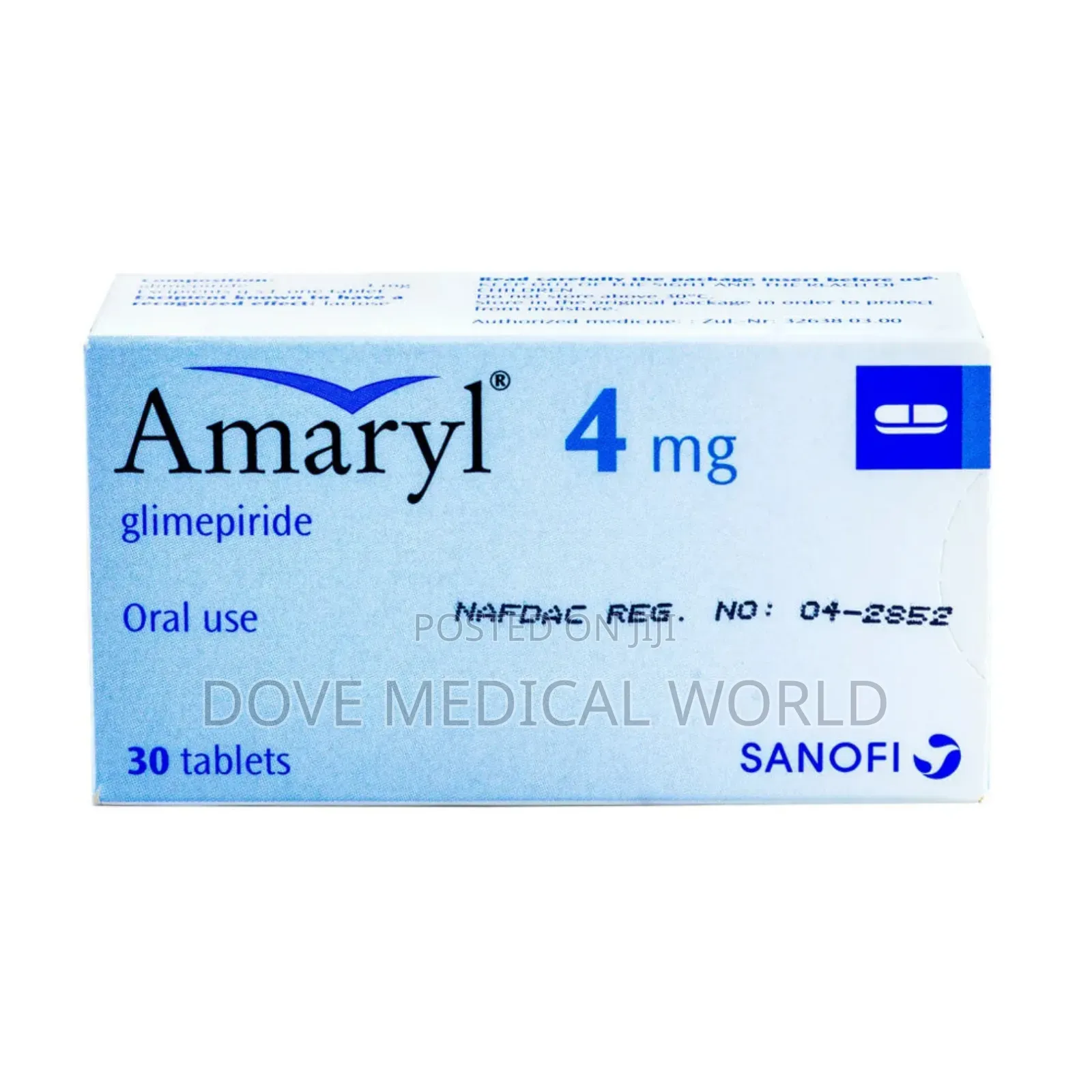 Amaryl (Glimepiride) 4mg Tabs X30