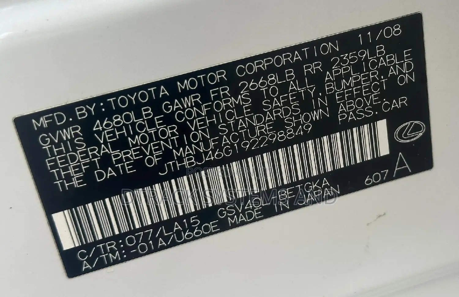 Lexus ES 350 2009 White