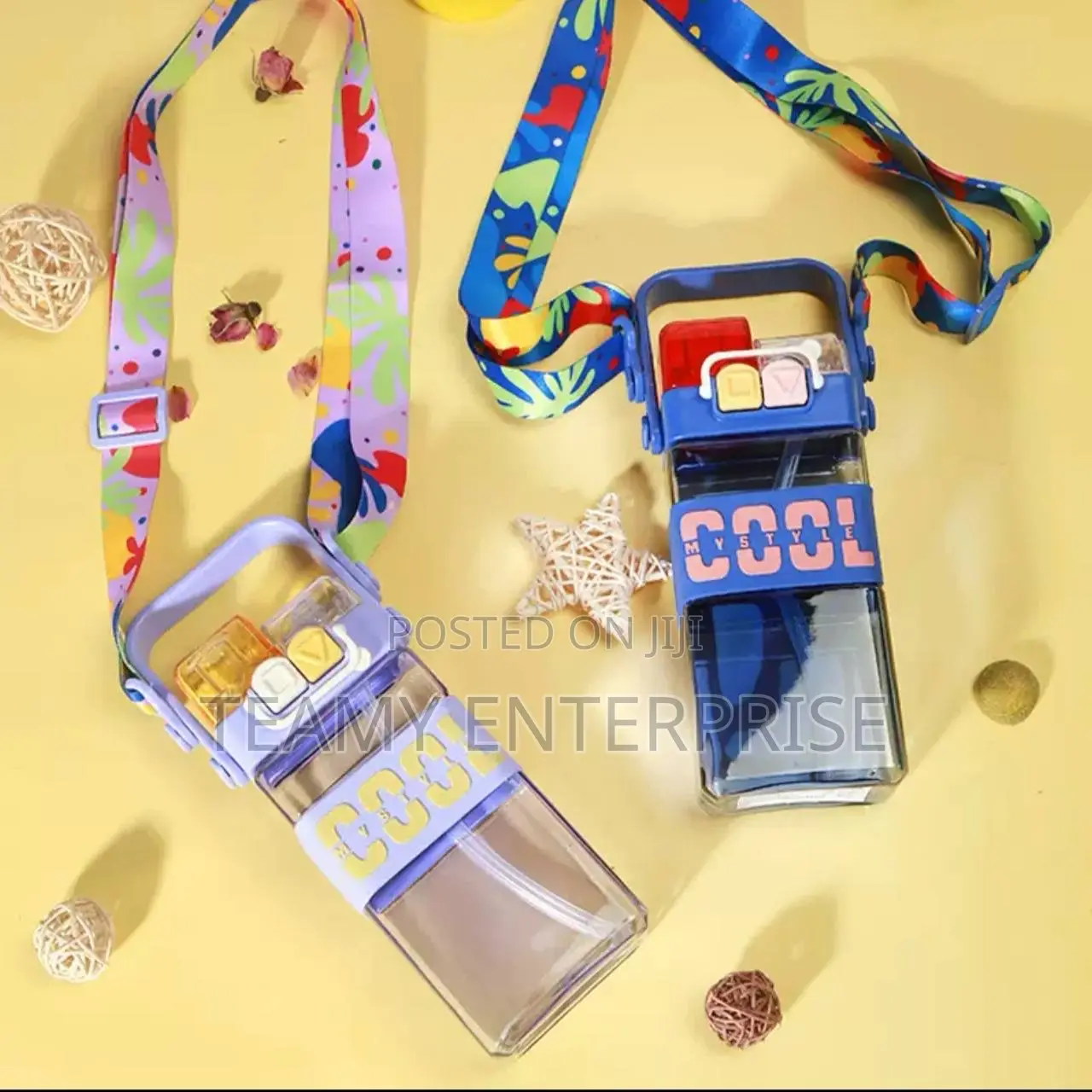 Fancy Kids School Water Bottle in Various Colours