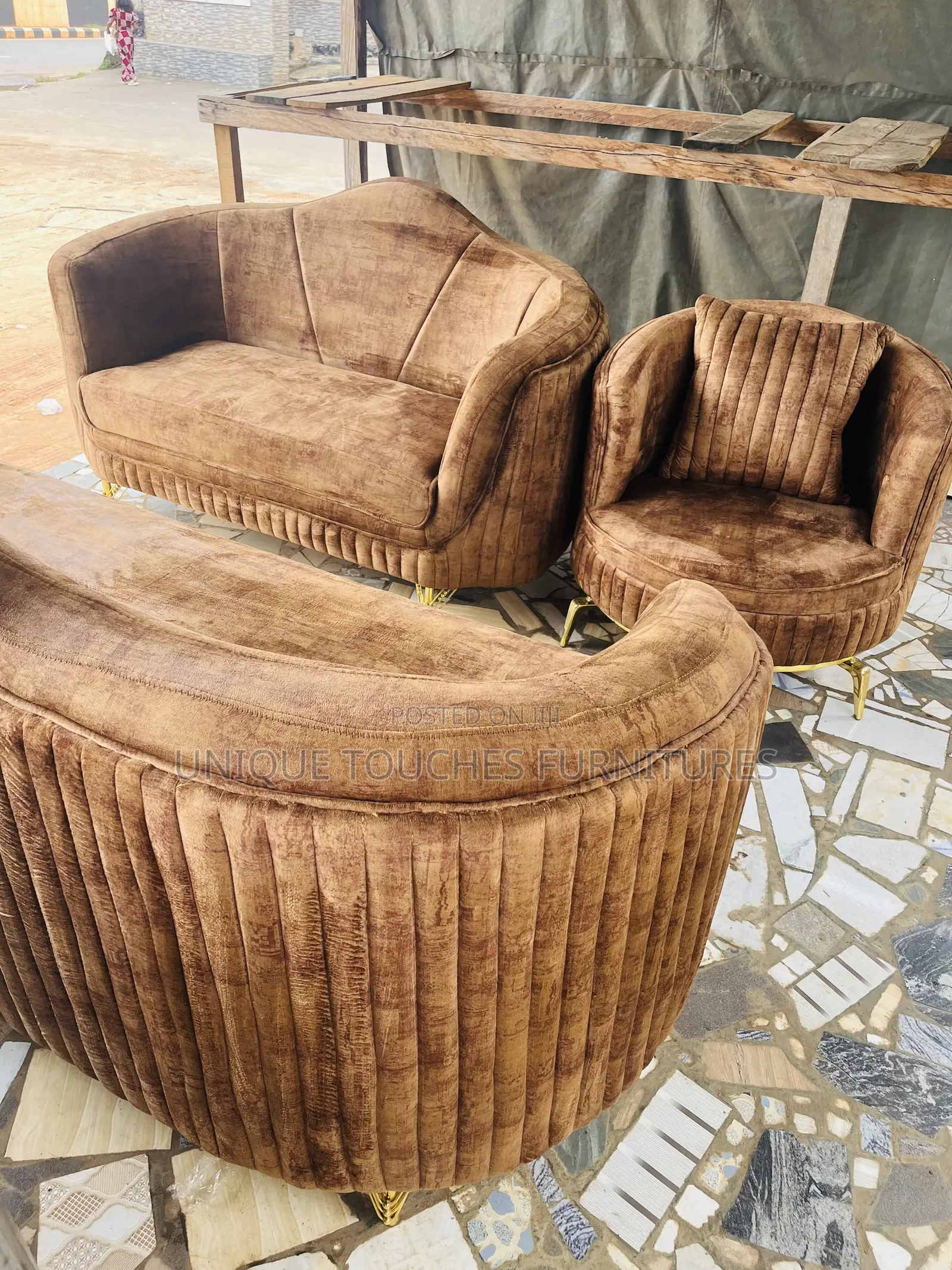 Cozy Super Comfortable Brown Parlour Sofa