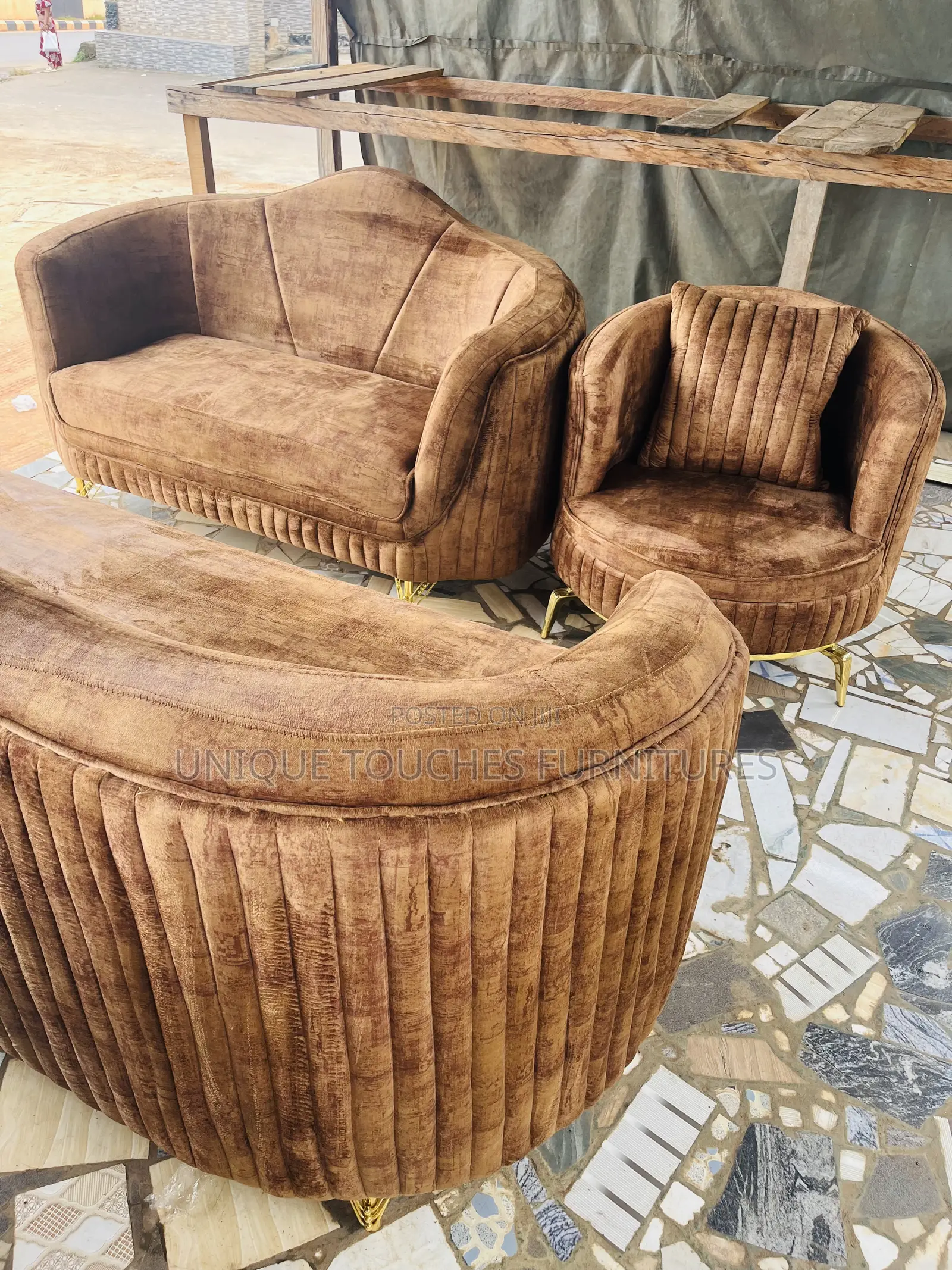 Cozy Super Comfortable Brown Parlour Sofa