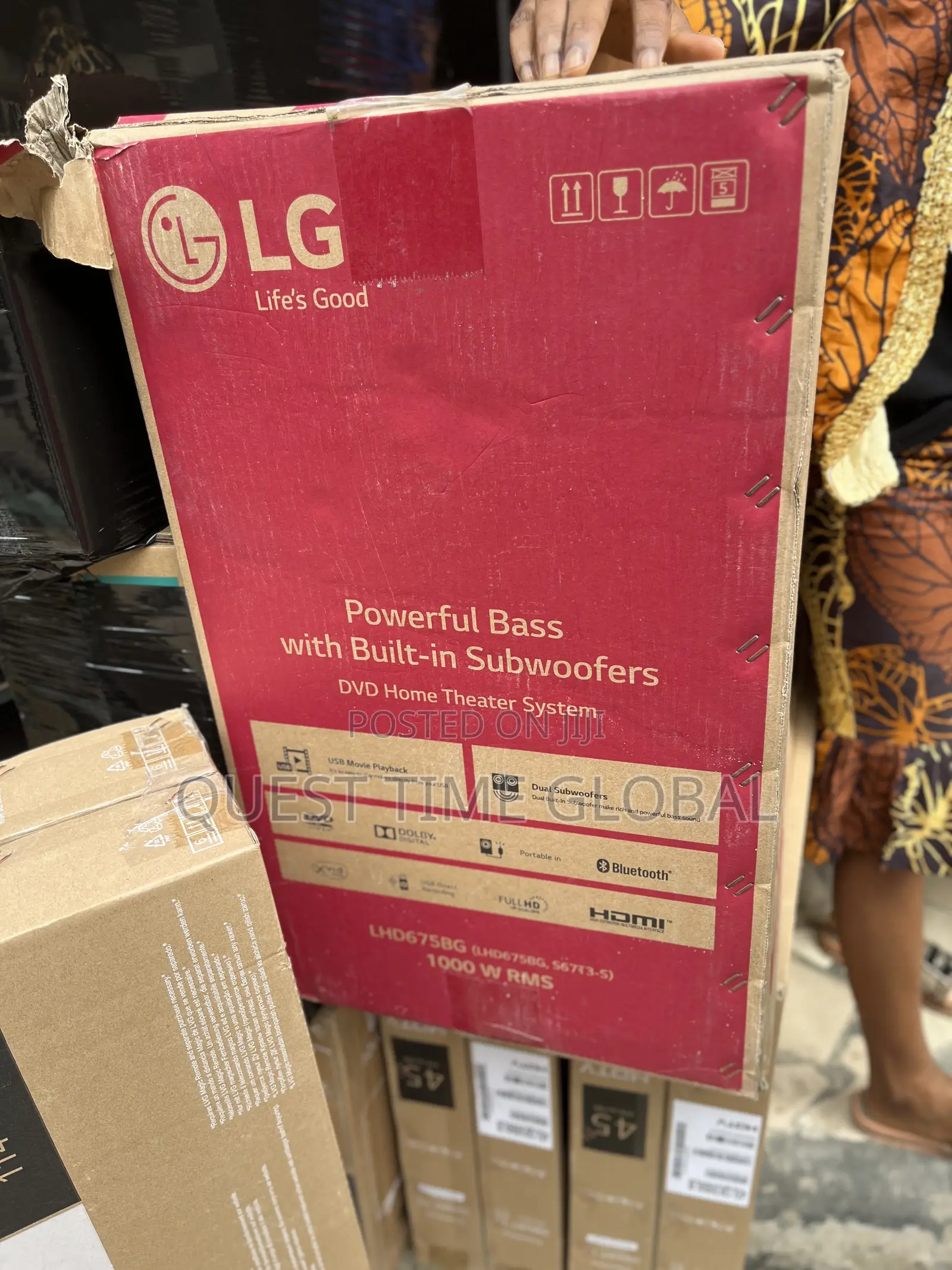 Lg Powerful Bass Built-in Subwoofers DVD Home Theater System