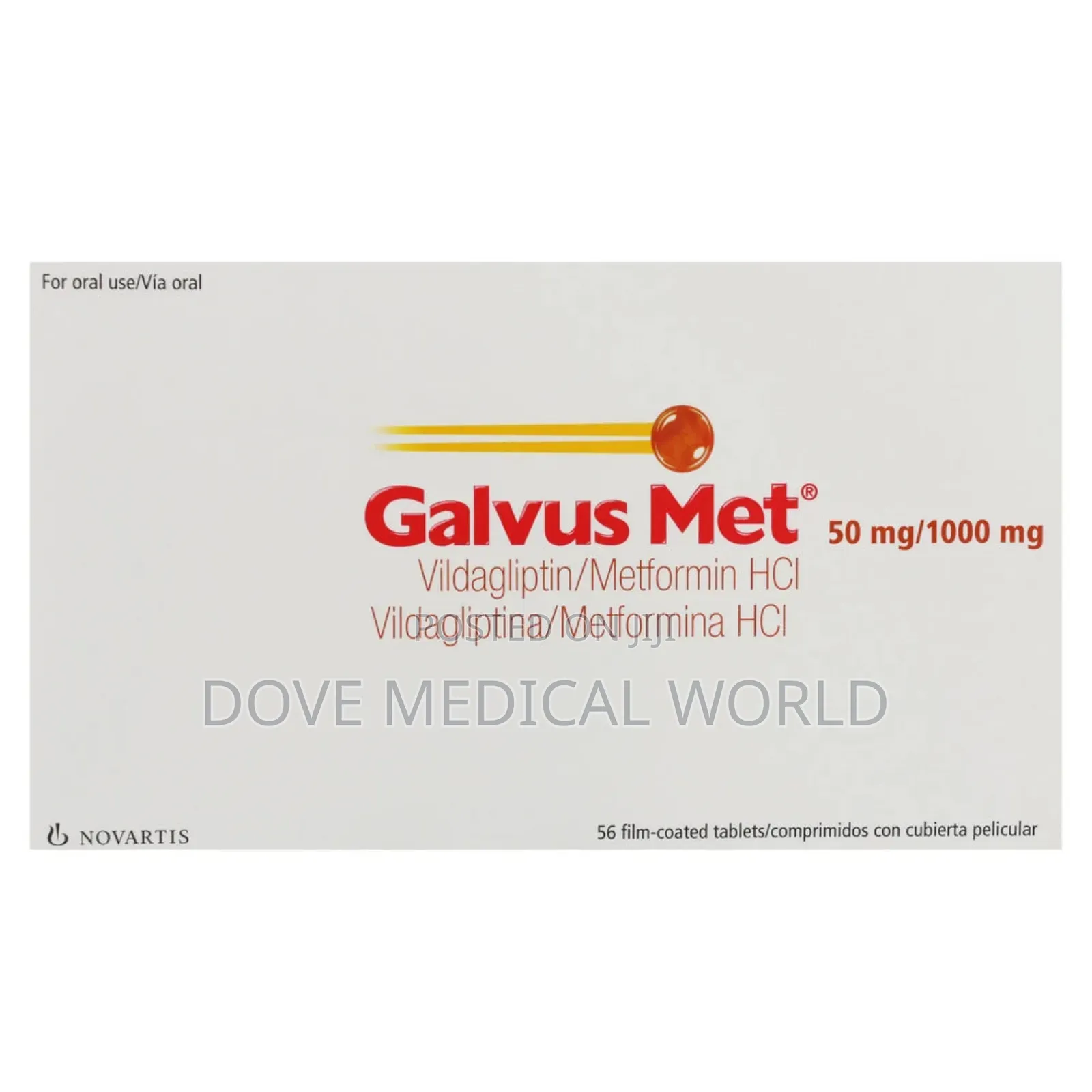 Galvusmet (Vildagliptin/Metformin) 50mg/1000mg Tabs X60