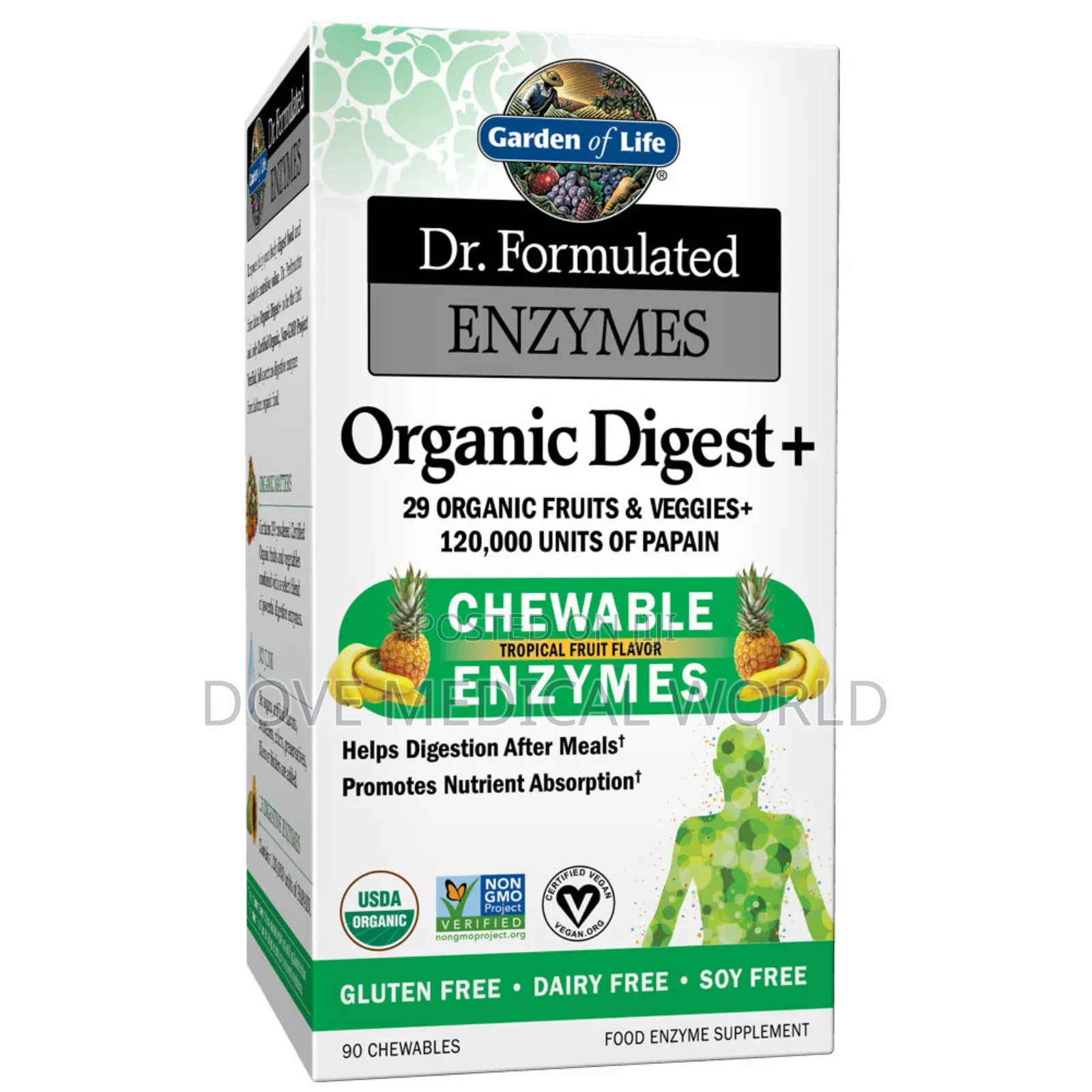 Gol Organic Digest Enzymes Chewable X 90