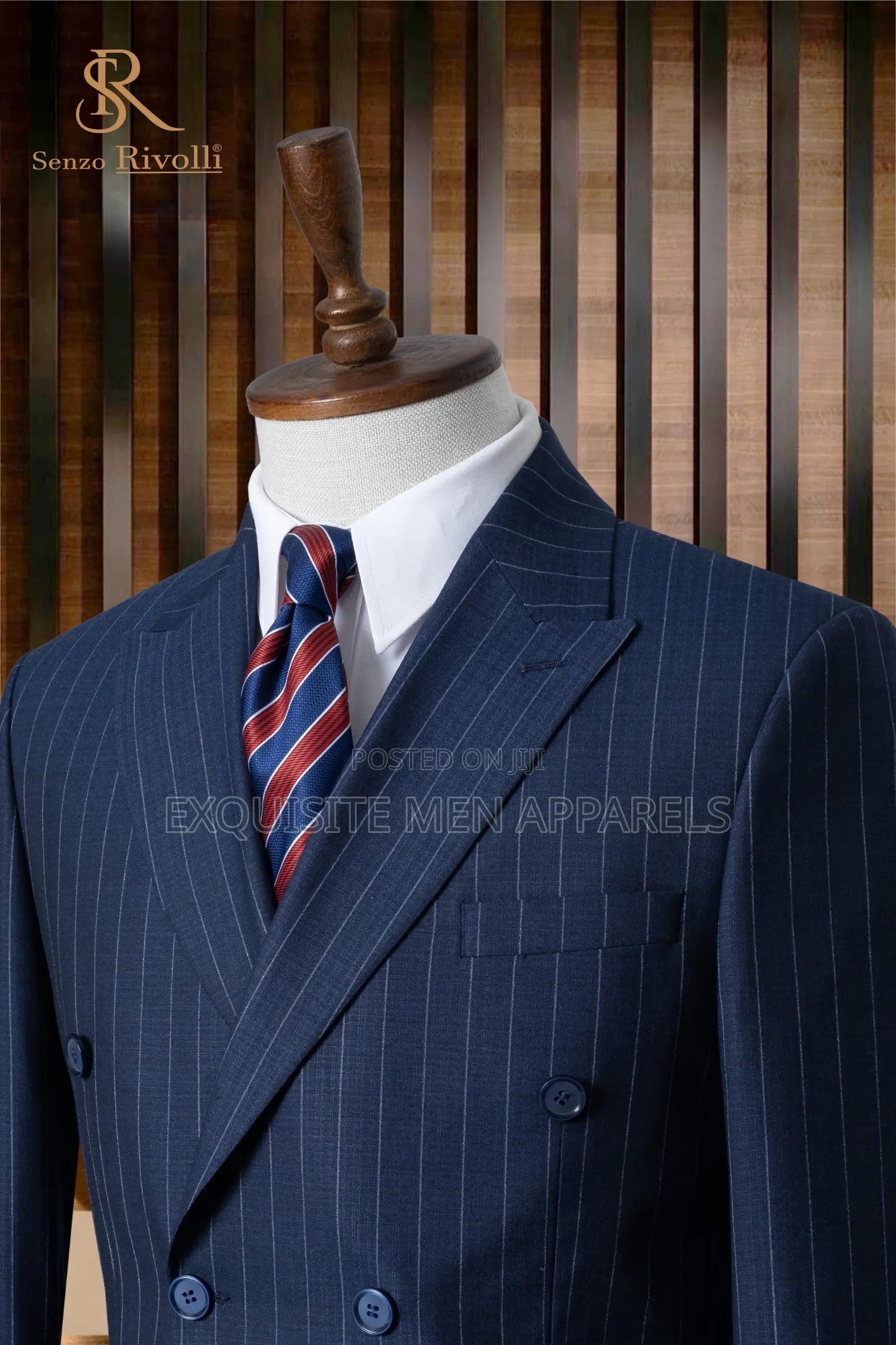 Double Breasted Bold Stripe Turkish Men’S Suit