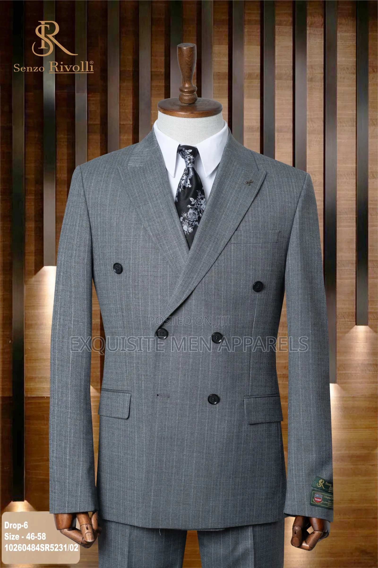 Quality Turkish Double Breasted Stripe Men’S Suit