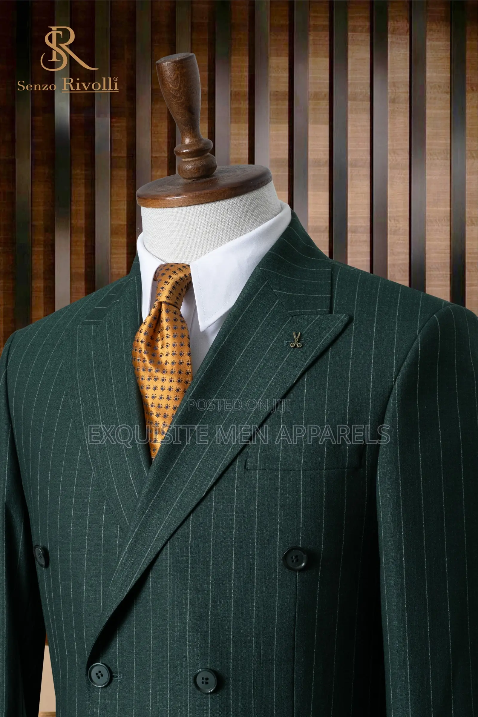 Classic Double Breasted Stripe Turkish Style Men’S Suit