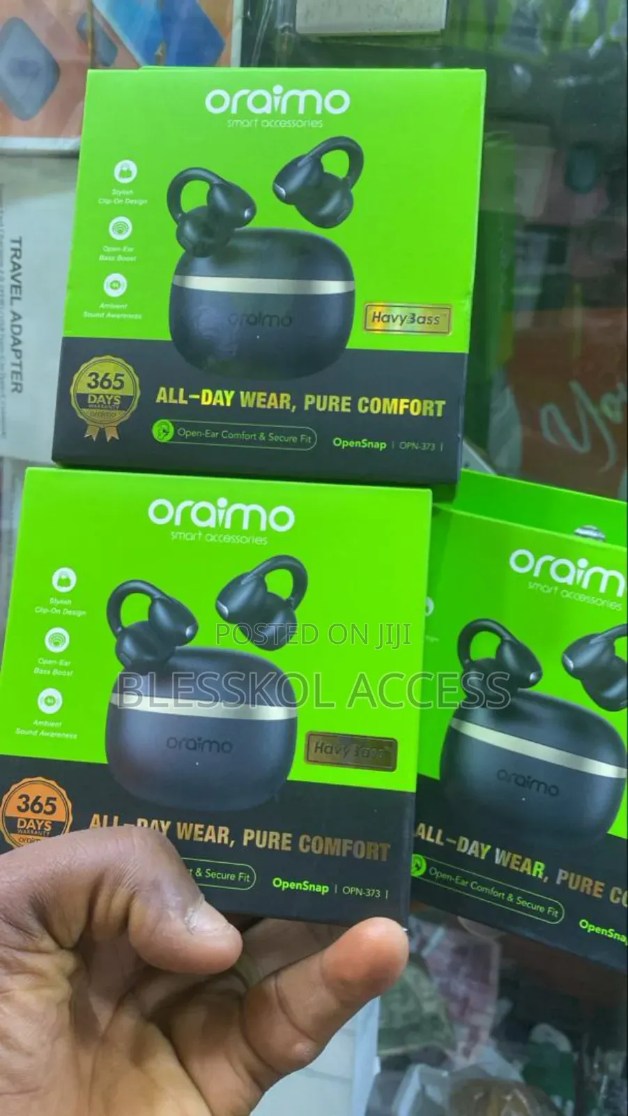 Oraimo Opensnap Clip-on Open-Ear True Wireless Earbuds