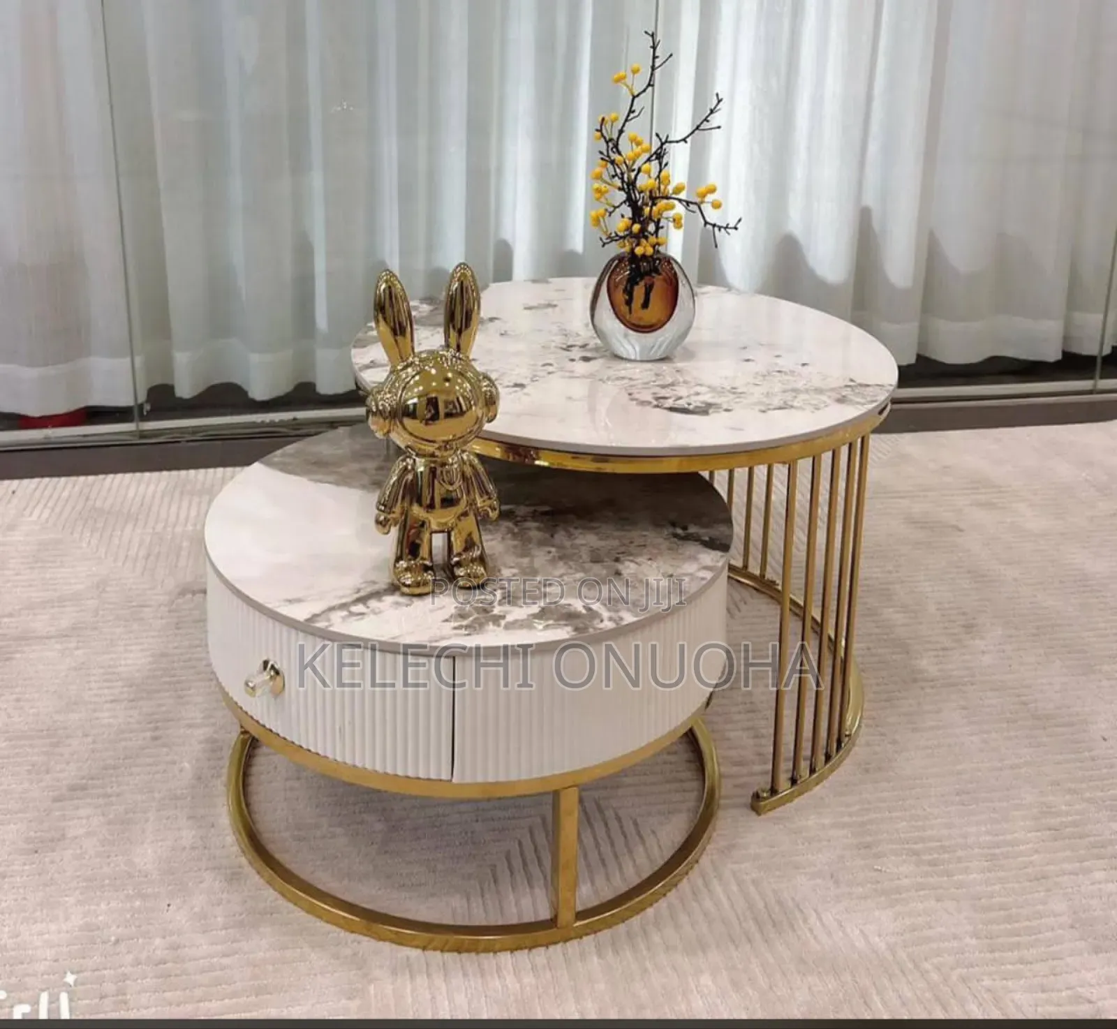 Marble Top Table With Drawers