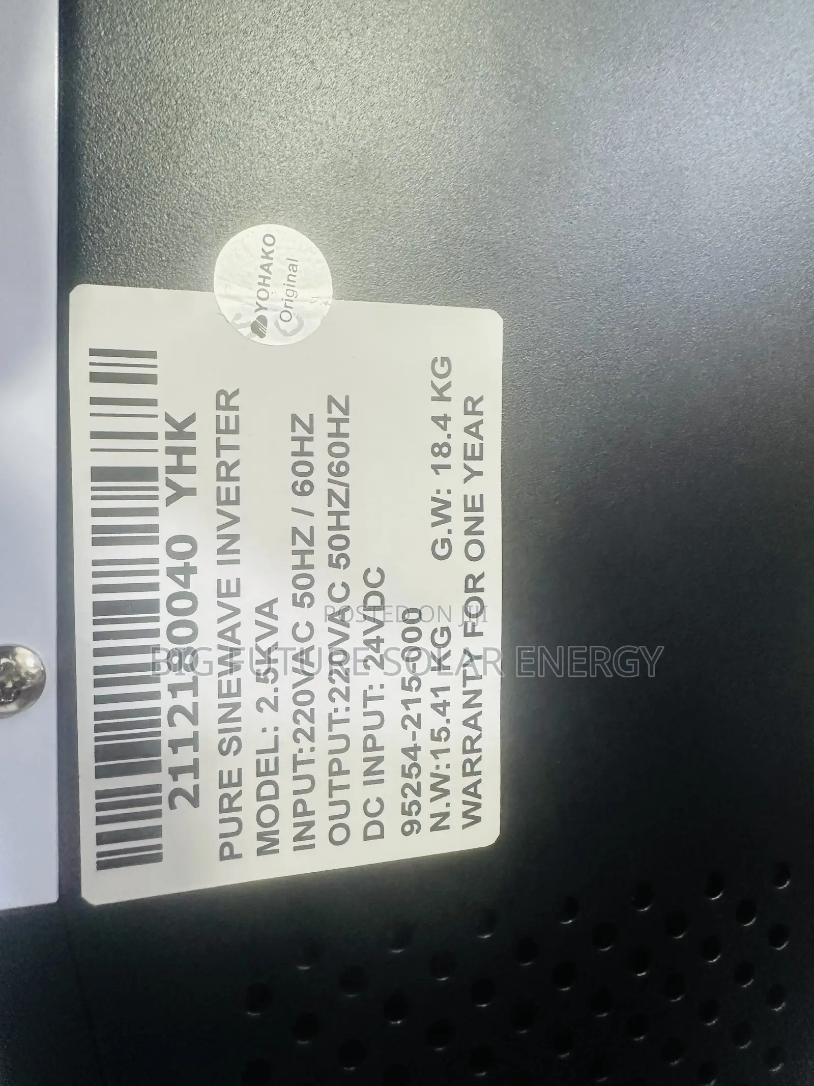 2.5kva Yohako Solar Inverter 24v