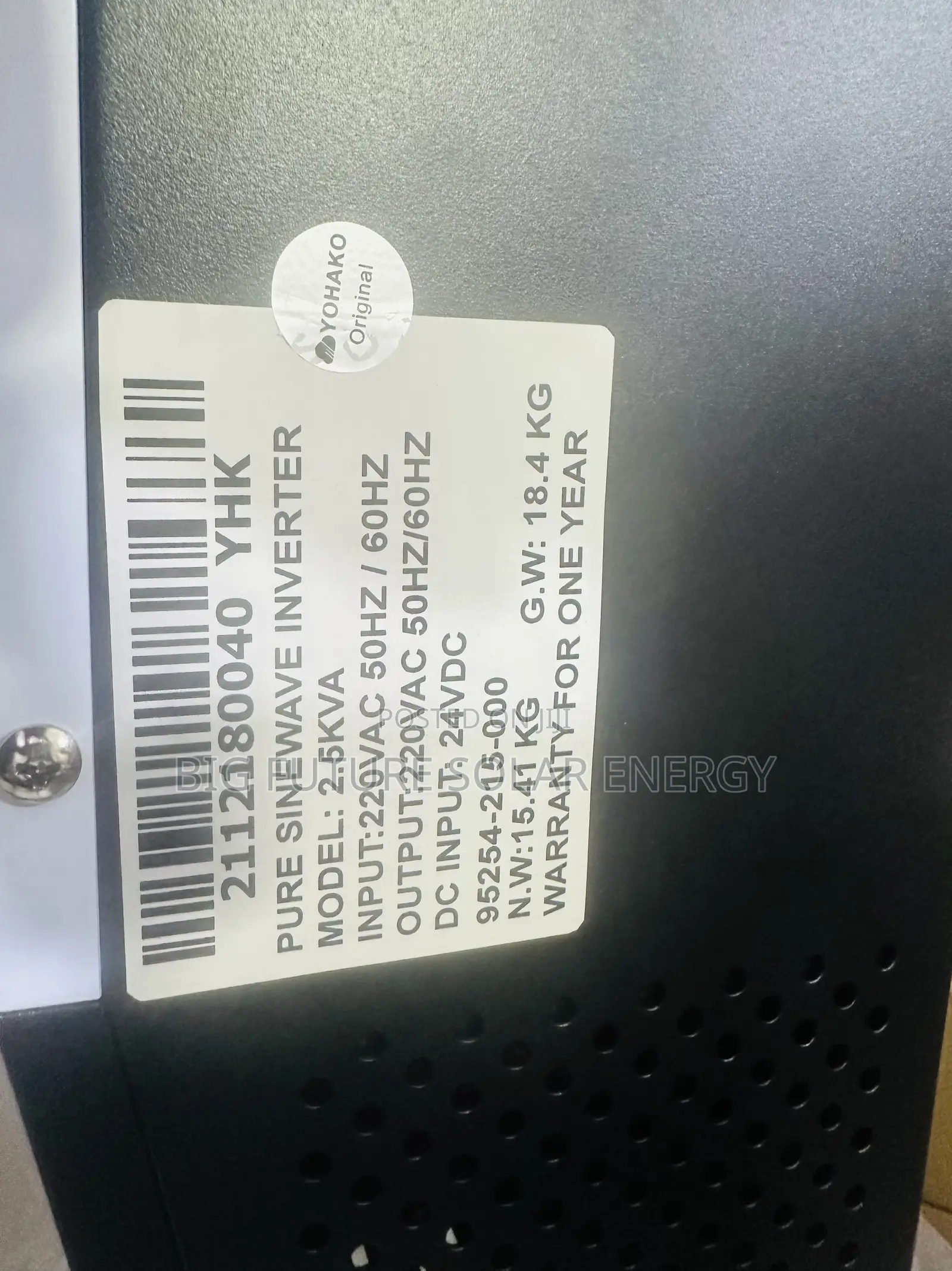 2.5kva Yohako Solar Inverter 24v