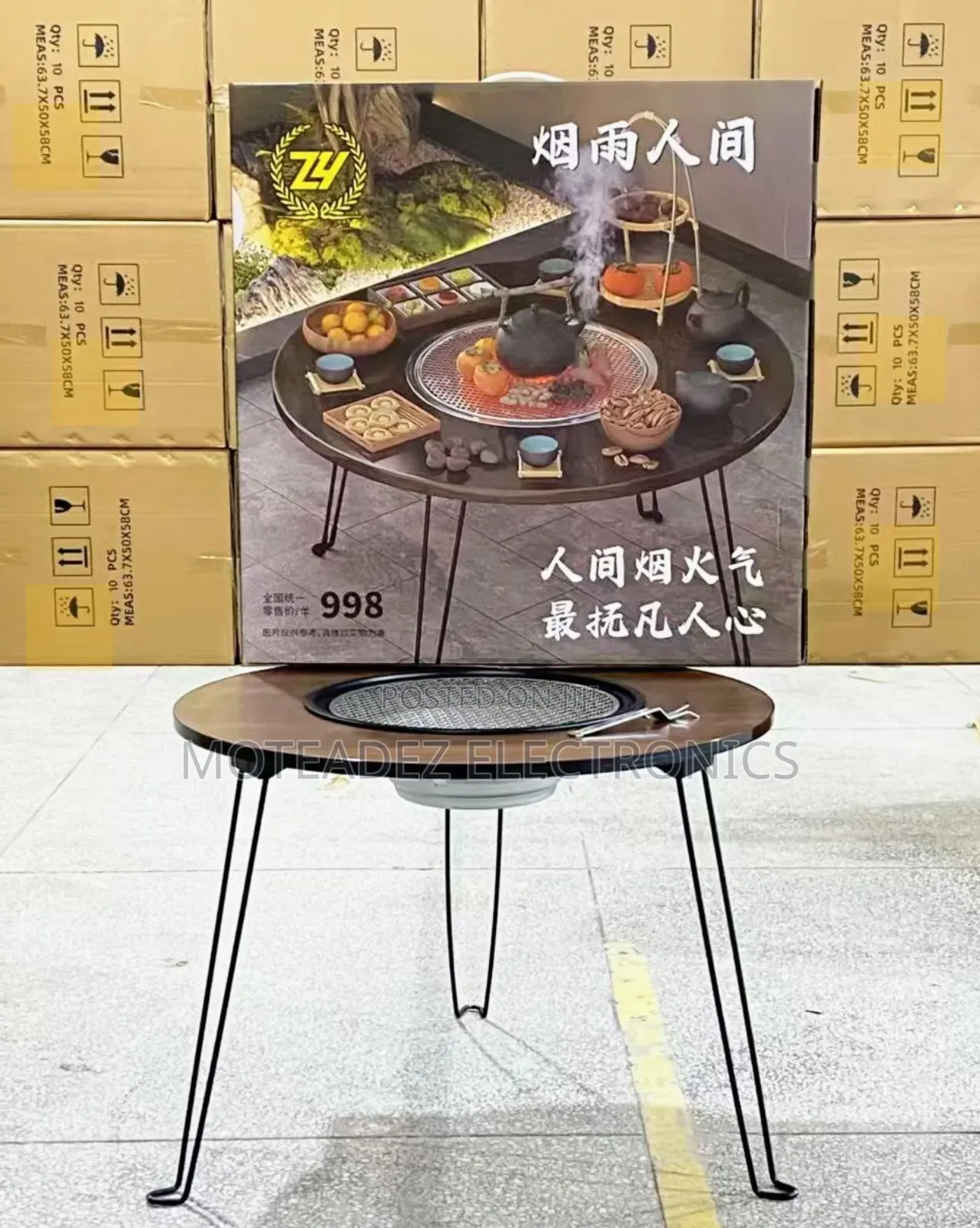 High Quality Steel Foldable Charcoal Barbecue Grill Table