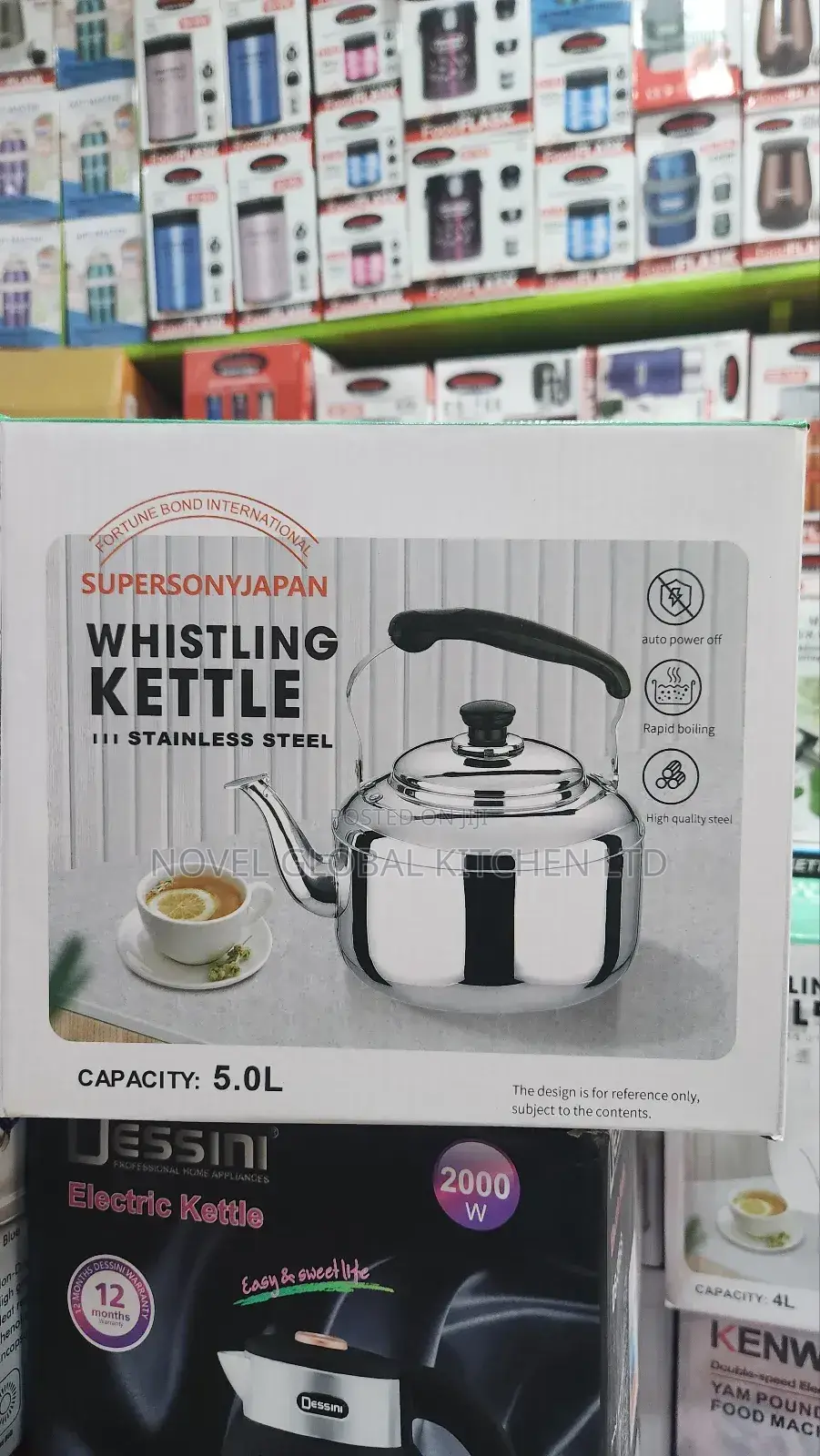 5.0l Stainless Whistling Kettle
