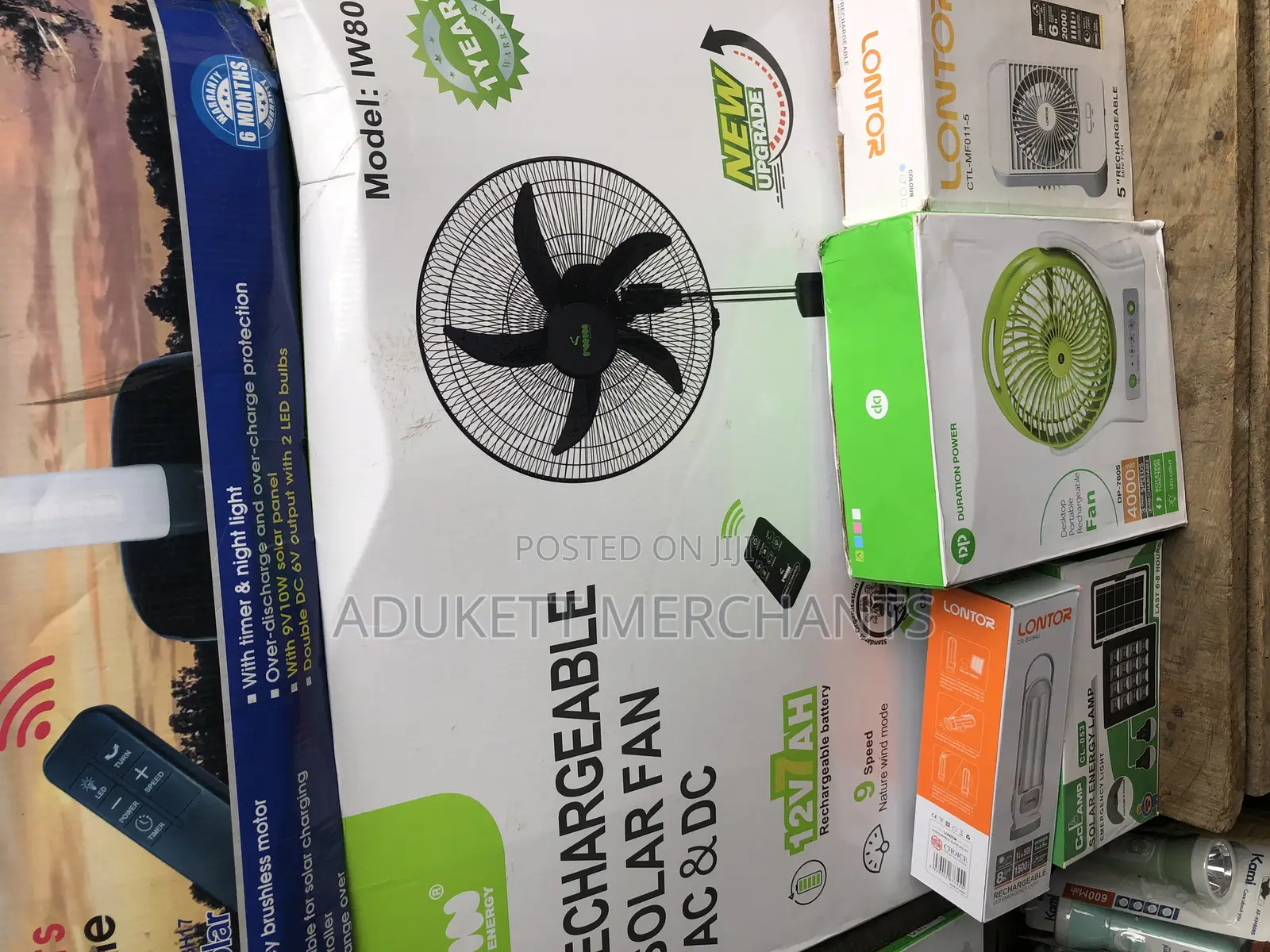 Rechargeable Solar Fan
