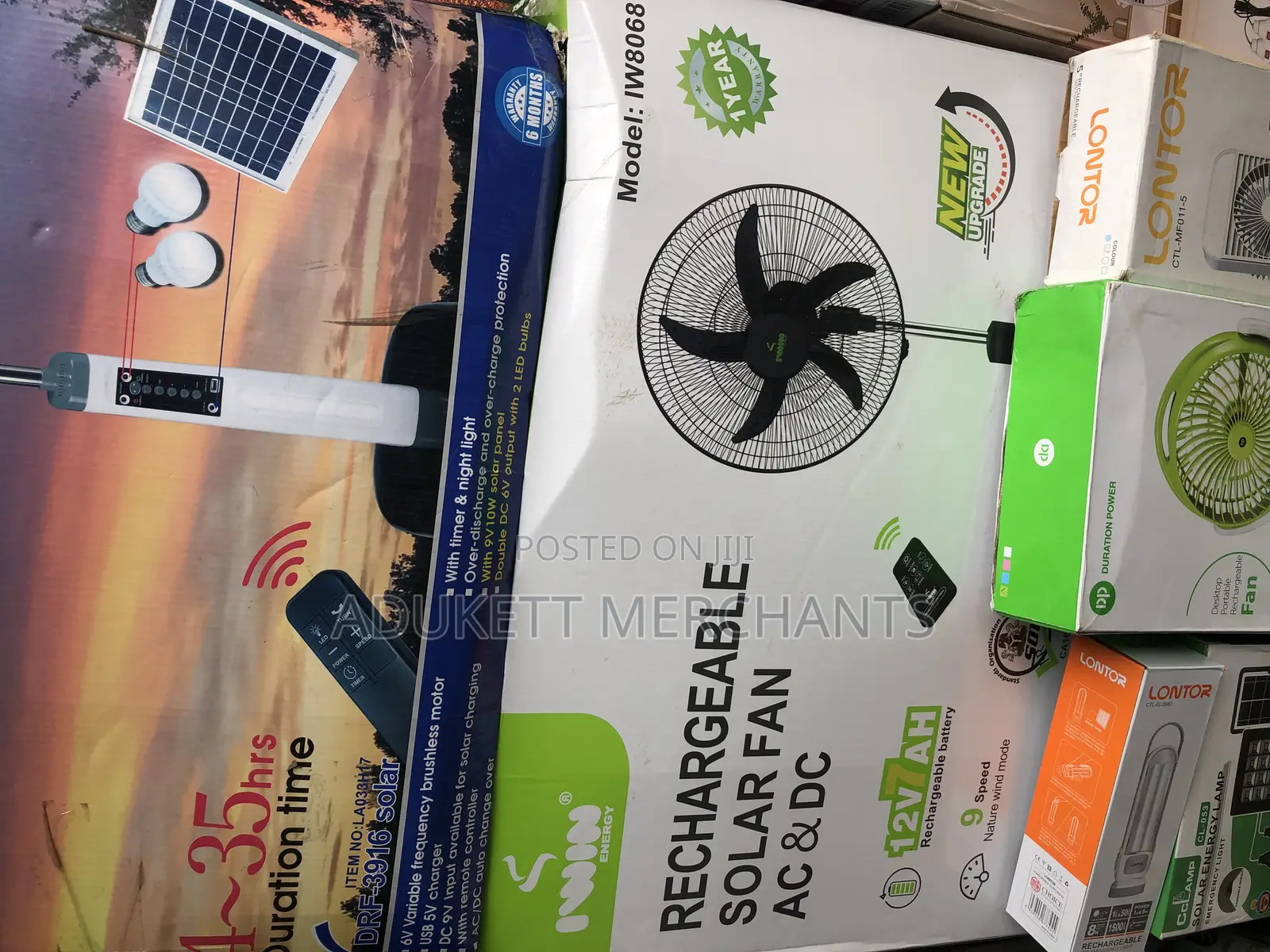 Rechargeable Solar Fan