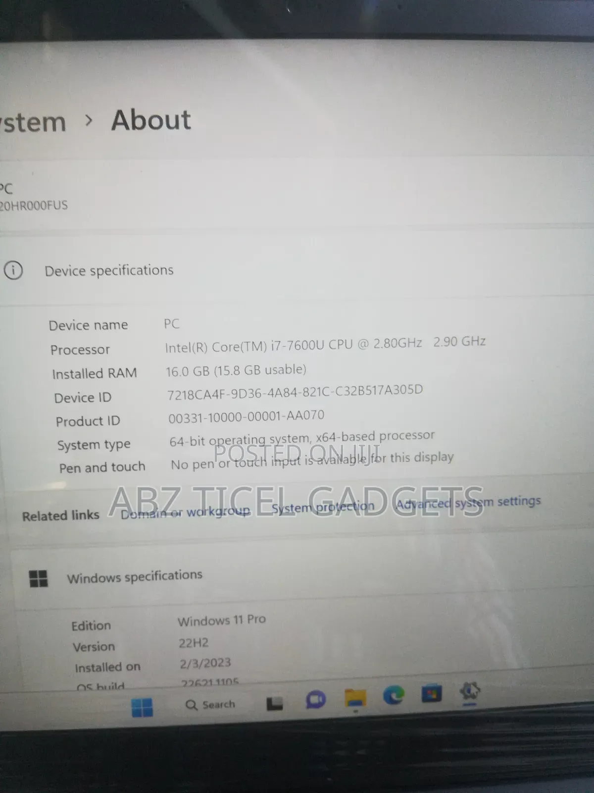 Laptop Lenovo ThinkPad X1 Carbon 16GB Intel Core I7 SSD 256GB