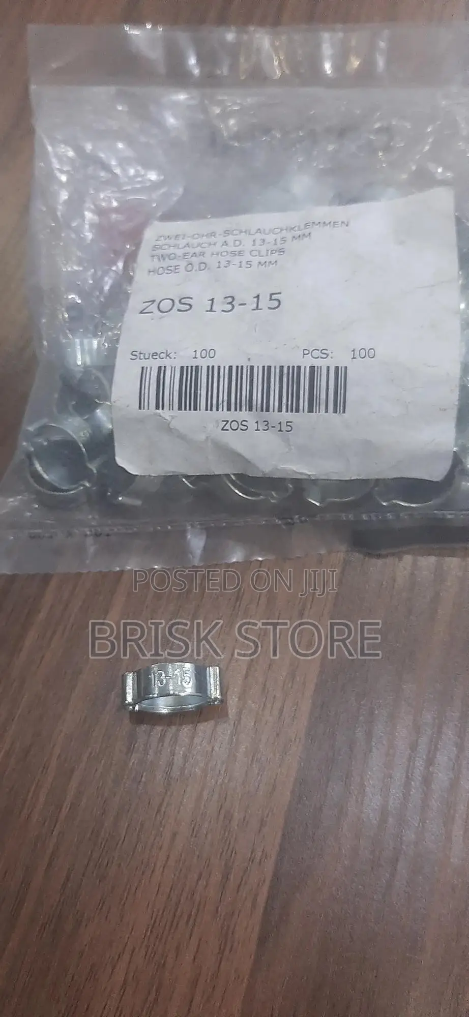 Lüdecke Zos 13-15 Double-ear Hose Clip, Steel