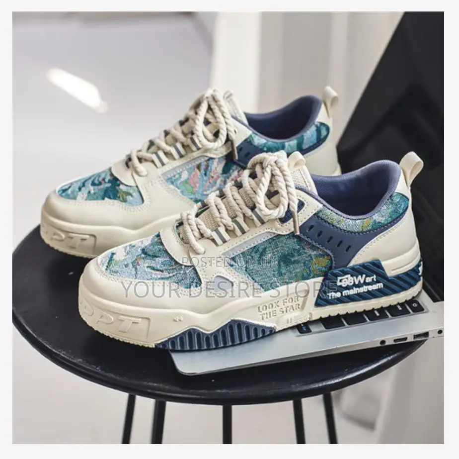 Alagzi New Young Fashion Trendy Board Shoes - Blue