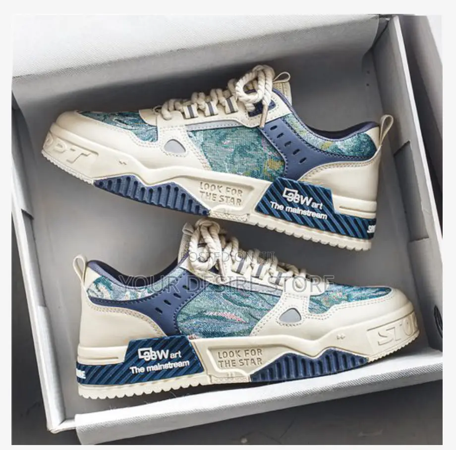Alagzi New Young Fashion Trendy Board Shoes - Blue