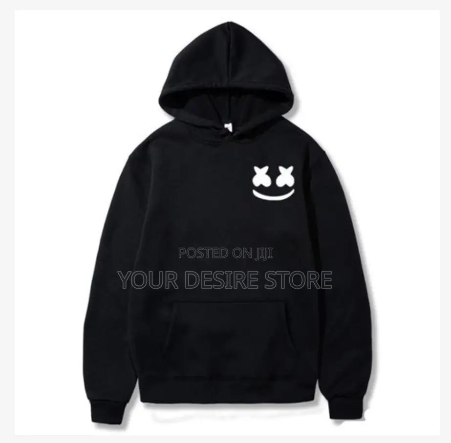 Jones Wears Marshmello Printed Hoodie Black