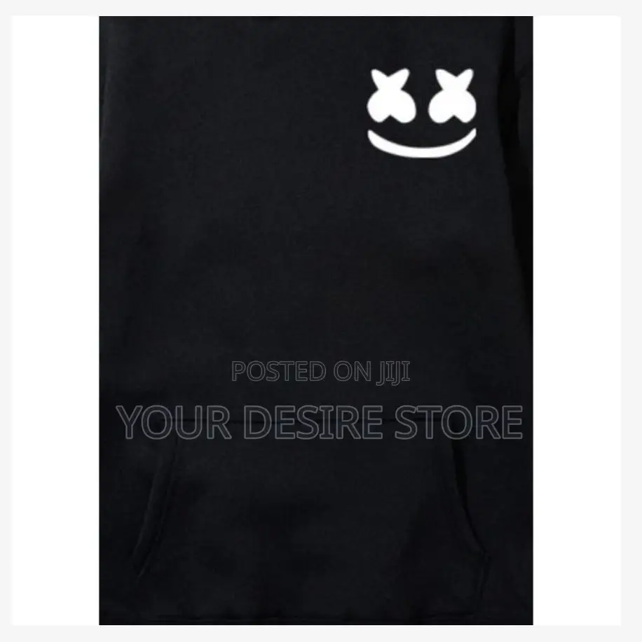 Jones Wears Marshmello Printed Hoodie Black