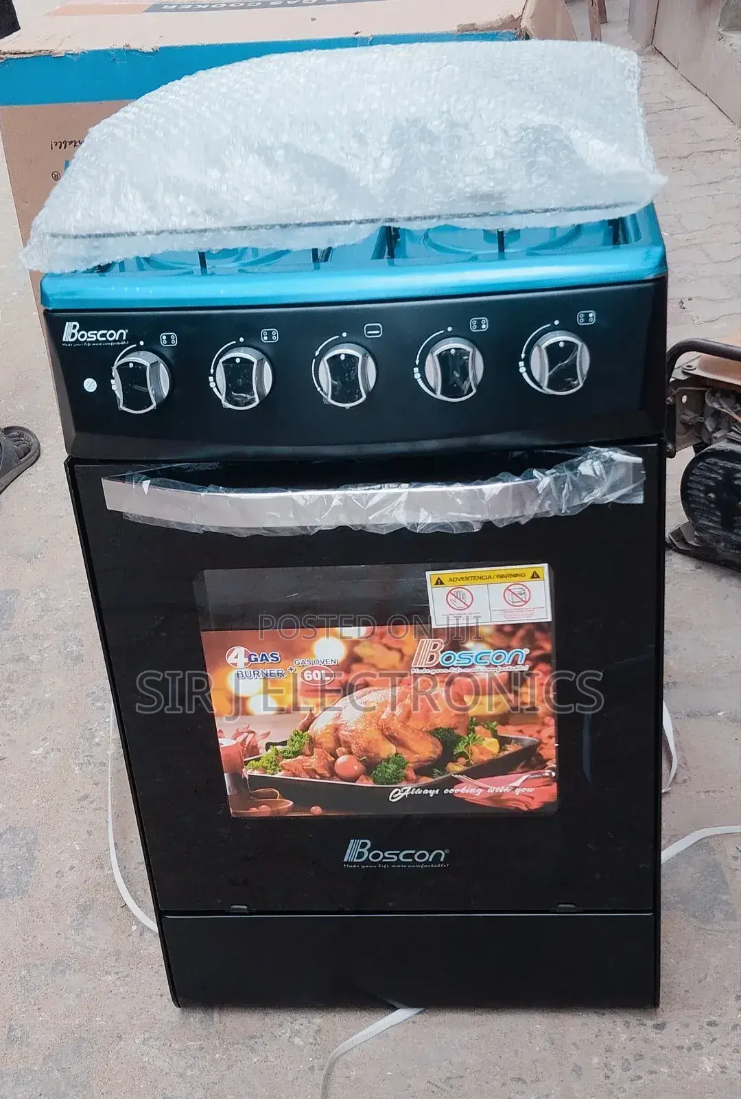 Boscon All Gas (4 Burner) Standing Cooker With Oven / Grill
