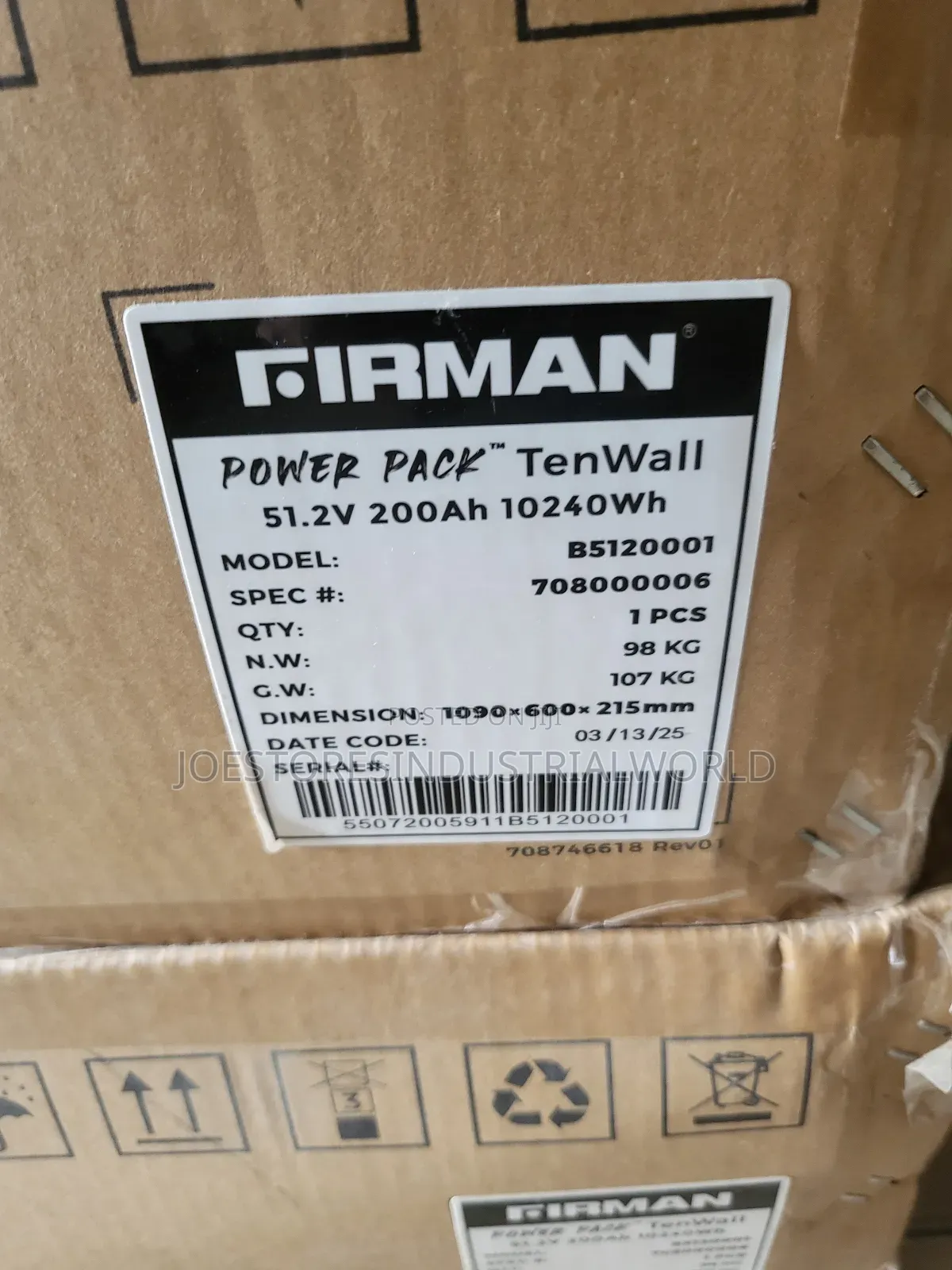 Firman 10kwh Lithium Battery 51.2v