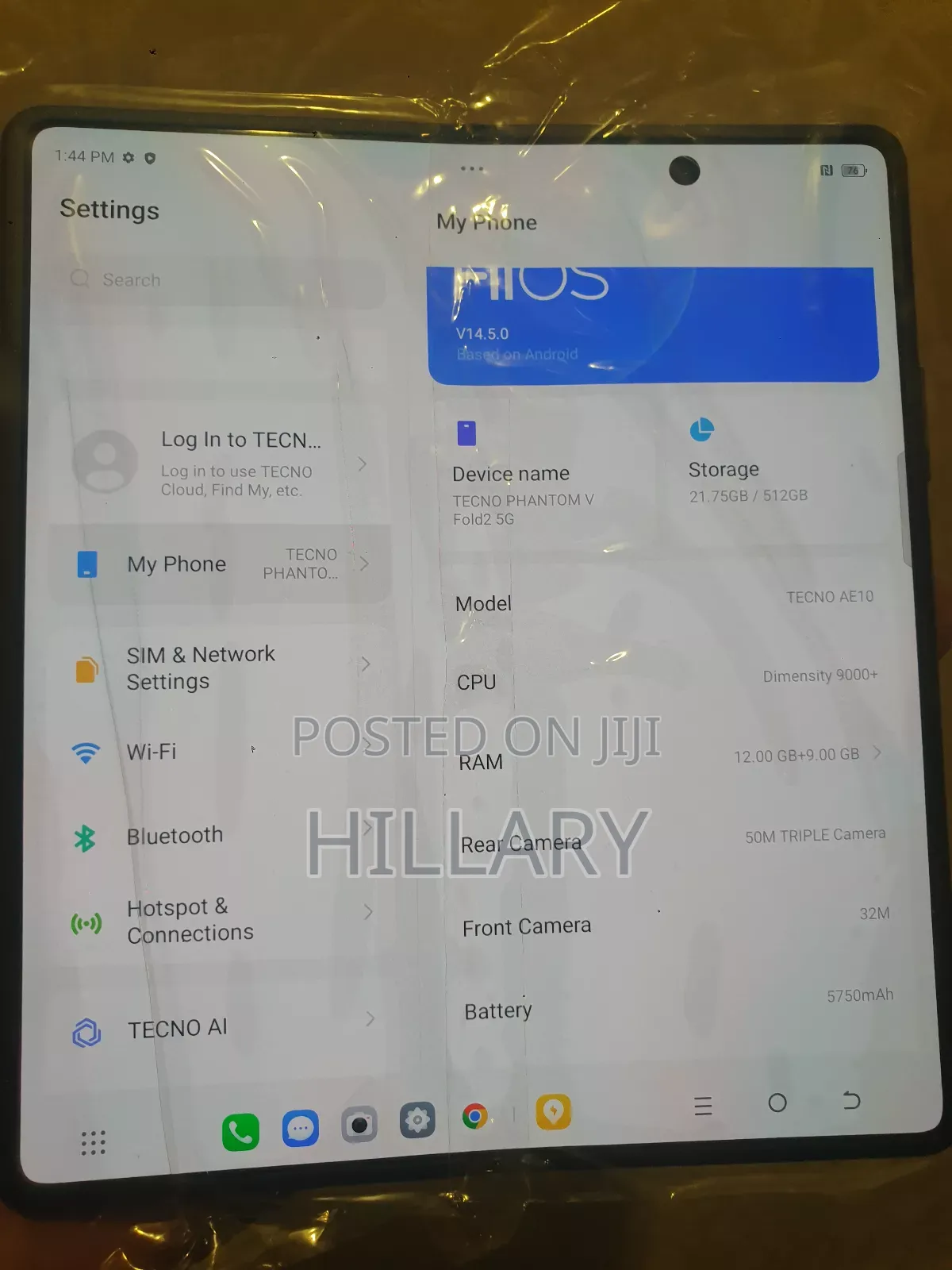 New Tecno Phantom V Fold 2 512 GB Gray
