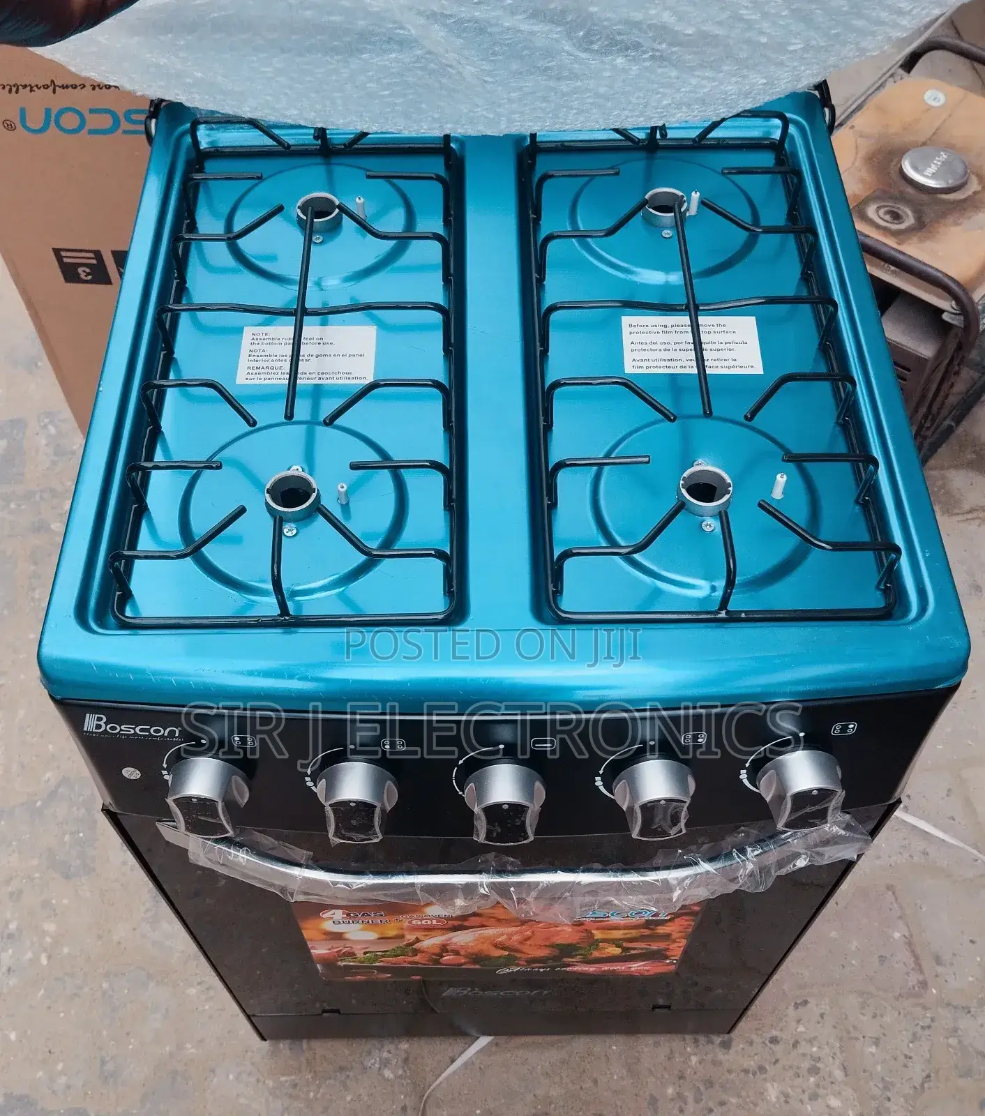 4burner Brand New Boscon Standing Gas Cooker + Oven + Grill