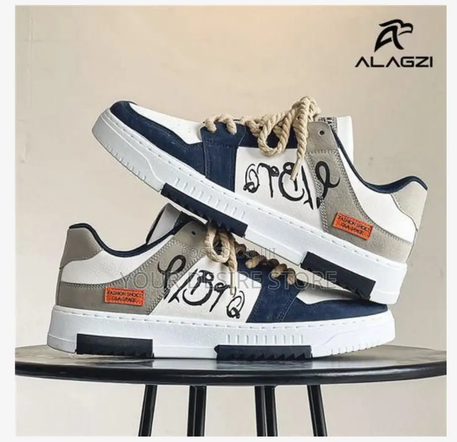 Alagzi Men's Trendy Casual Sneakers - White
