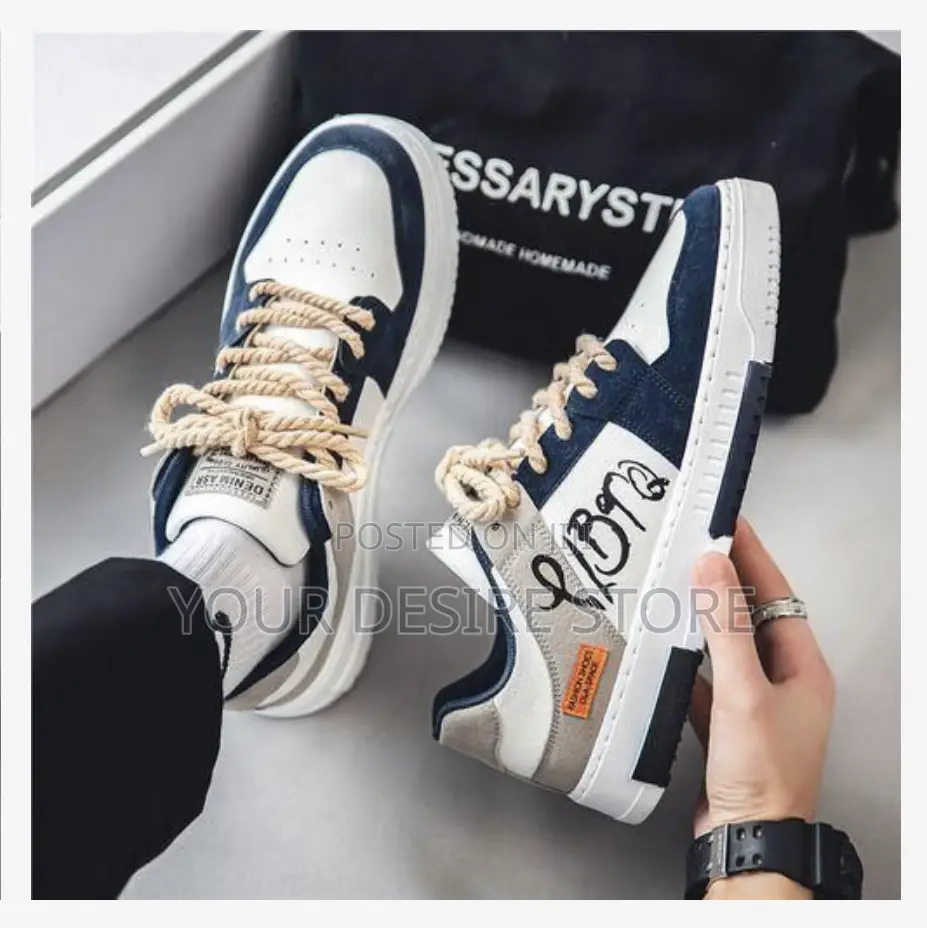 Alagzi Men's Trendy Casual Sneakers - White