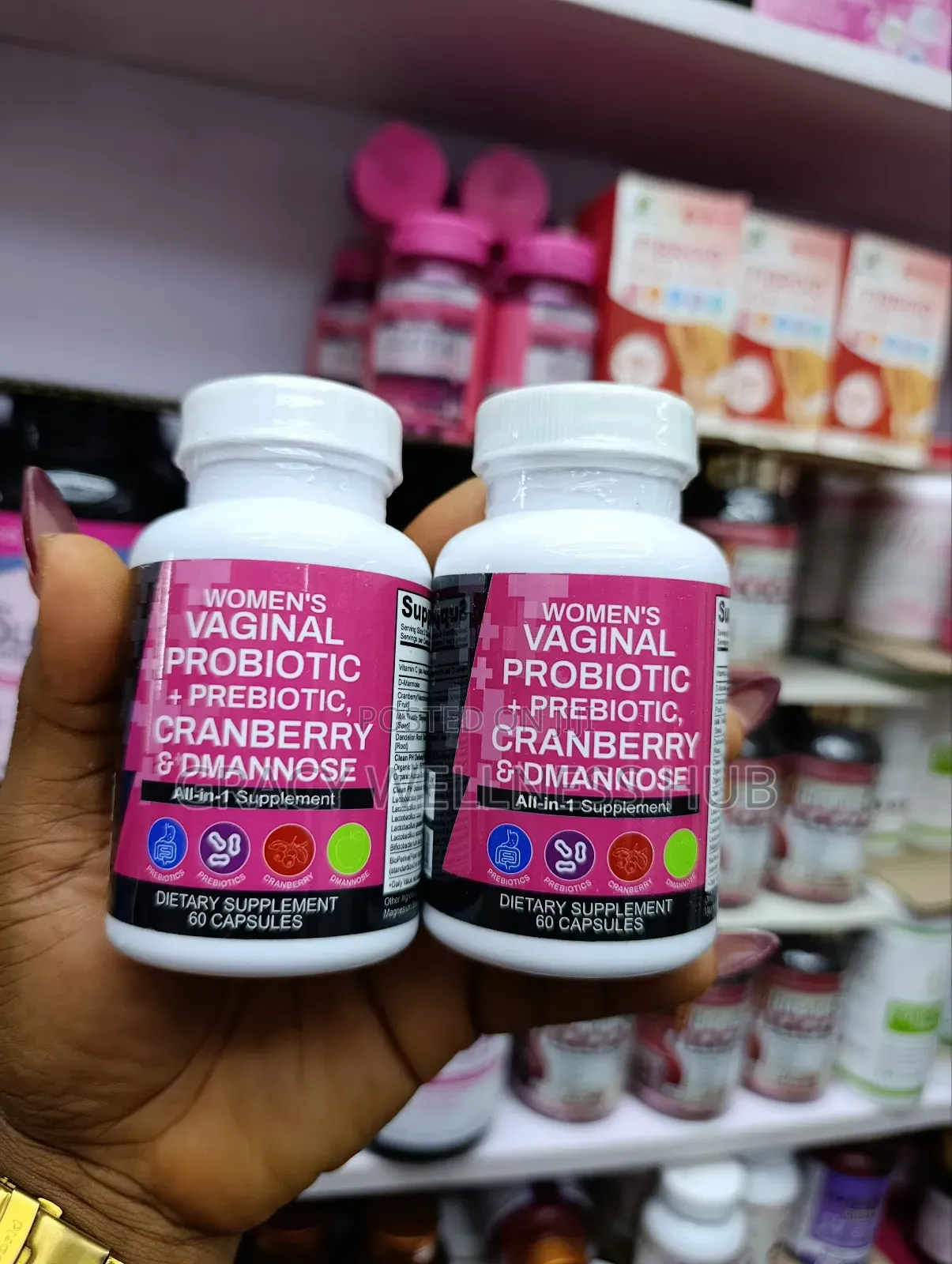Women's Vaginal Probiotics + Prebiotics Cranberry Dmannose