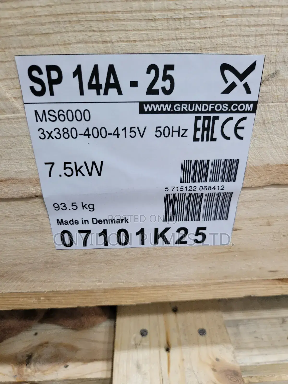 High Quality Grundfos Submersible Pump 10hp