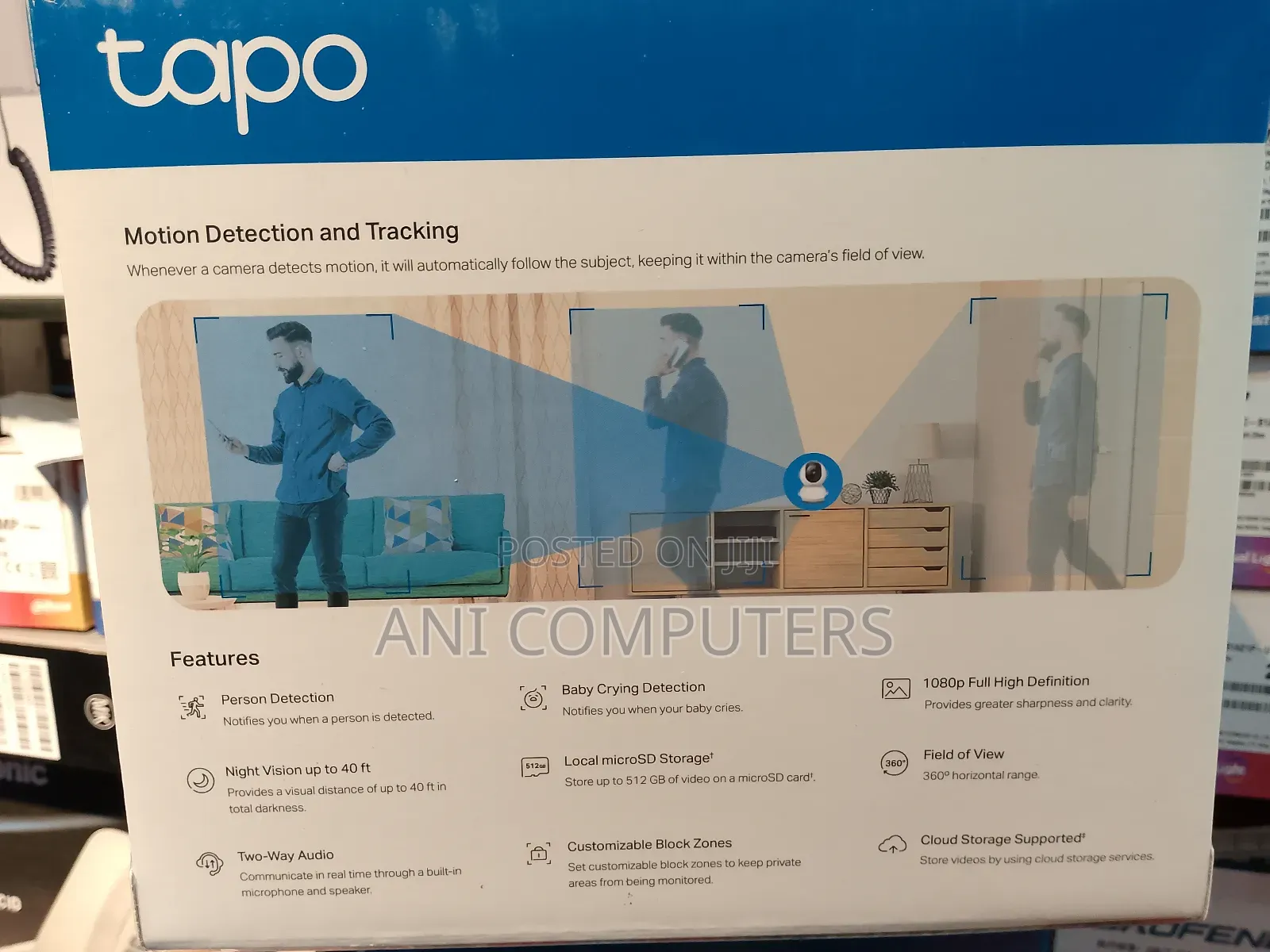 Tapo Pan/Tilt Home Security Wifi Camera 1080p Fullhd