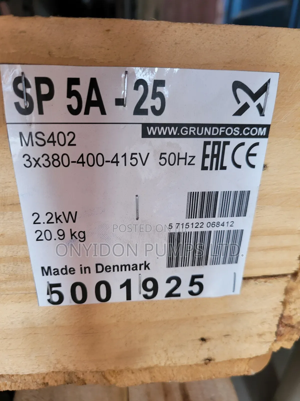 High Quality Grundfos Submersible Water Pump 3hp