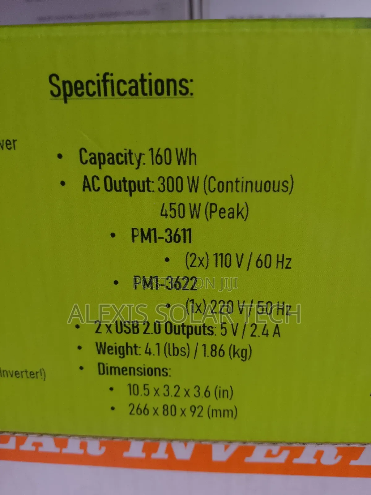 Battery Evo 300w Portable Solar Generator