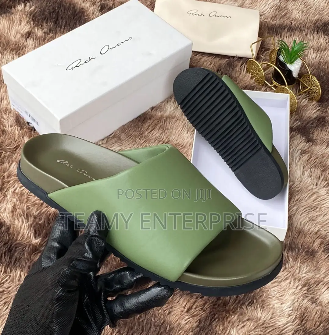High Quality Rick Owen Slide Luxury Palm Slippers