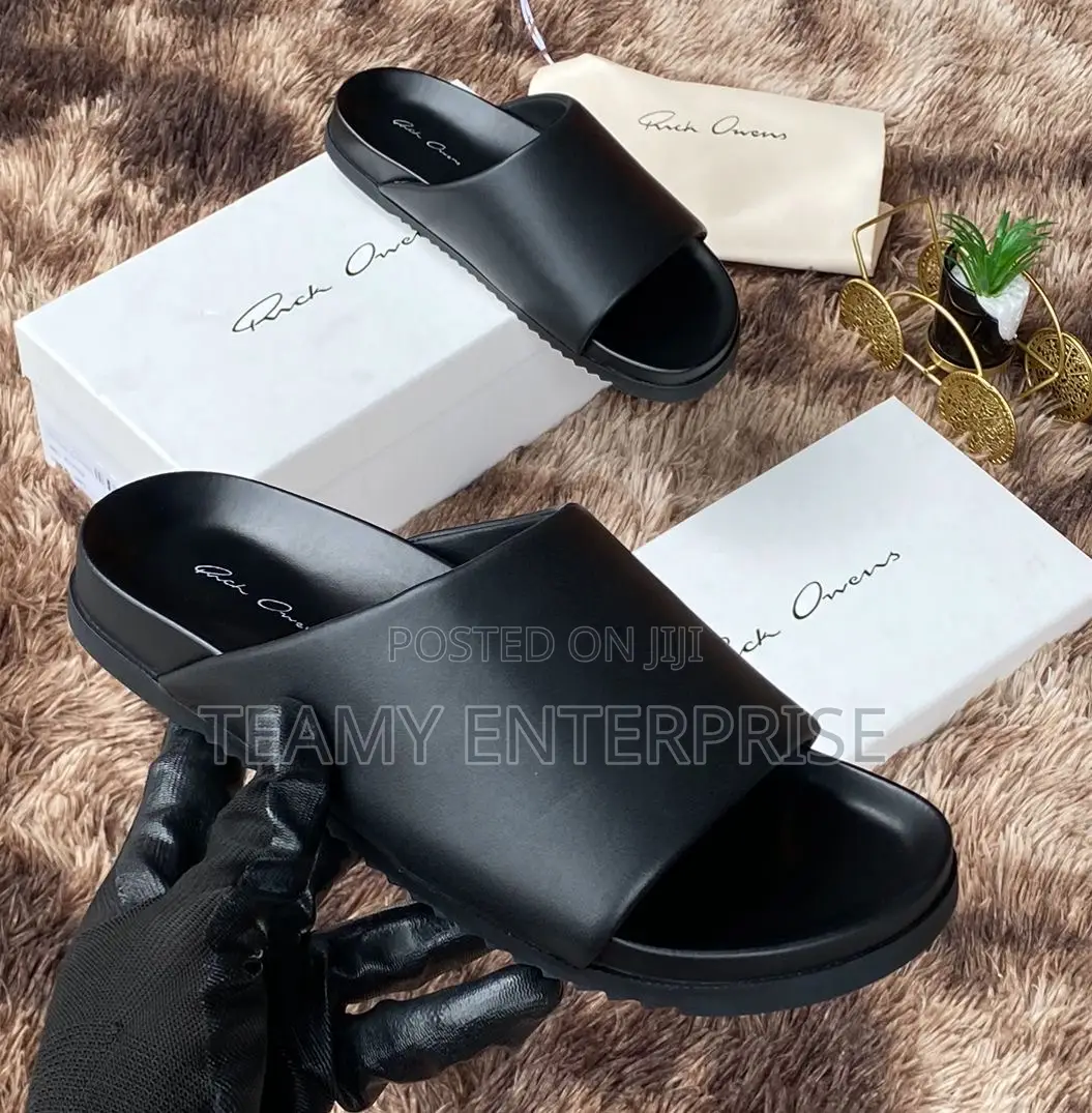 High Quality Rick Owen Slide Luxury Palm Slippers