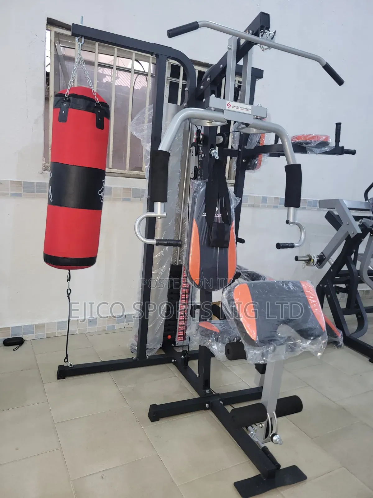 Multi Gym With Punching Bag, Pull Up Bar, Sit Up Bench