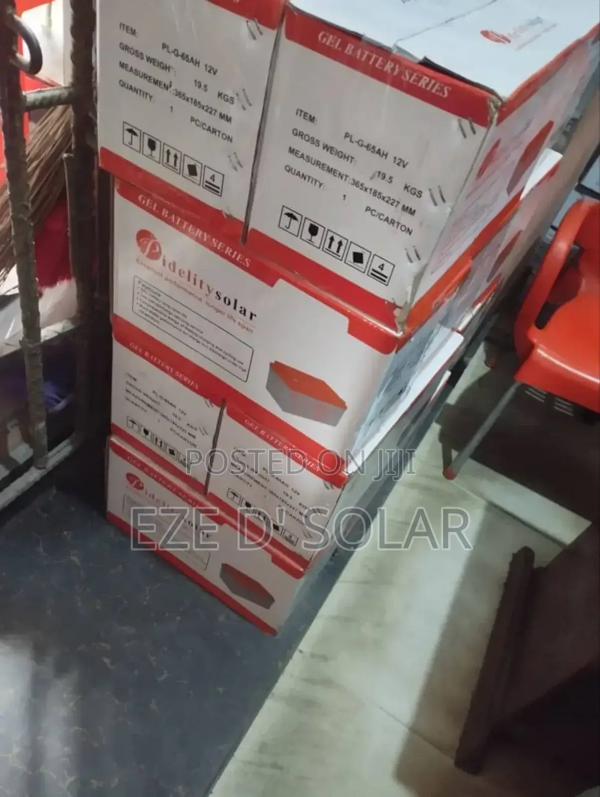 65ah/12v Pidelity Solar Gel Battery