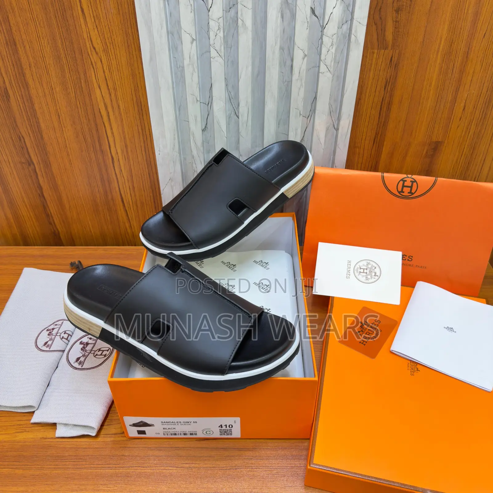 Hermes Luxury Slipers With Stripe Cover 40-46