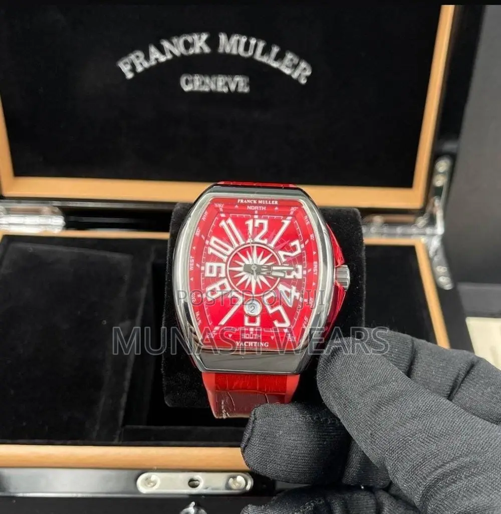 Frank Muller Green and Red Face Wristwatch Available for Men