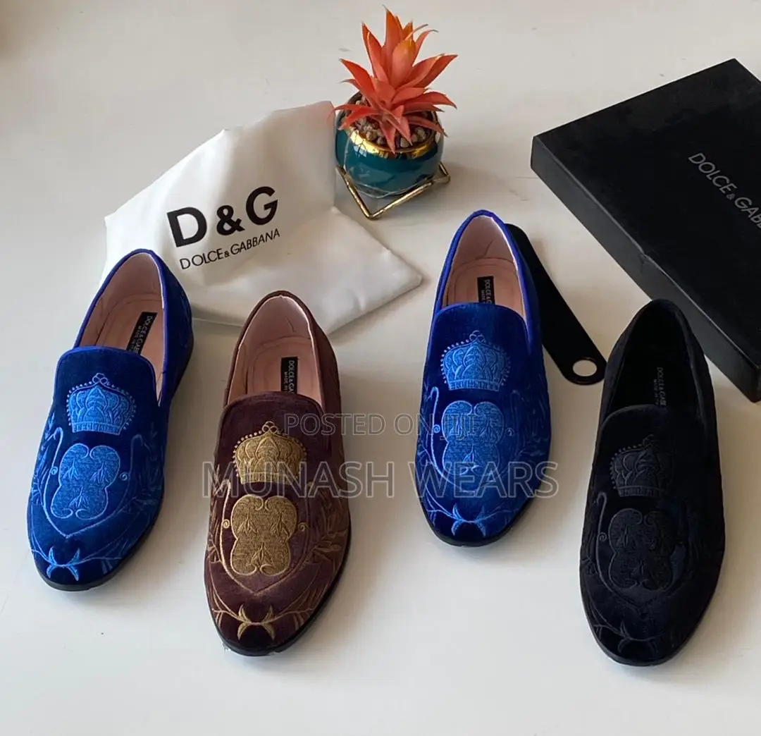 Dolce Gabbana Crated Velvet Shoe 40-46