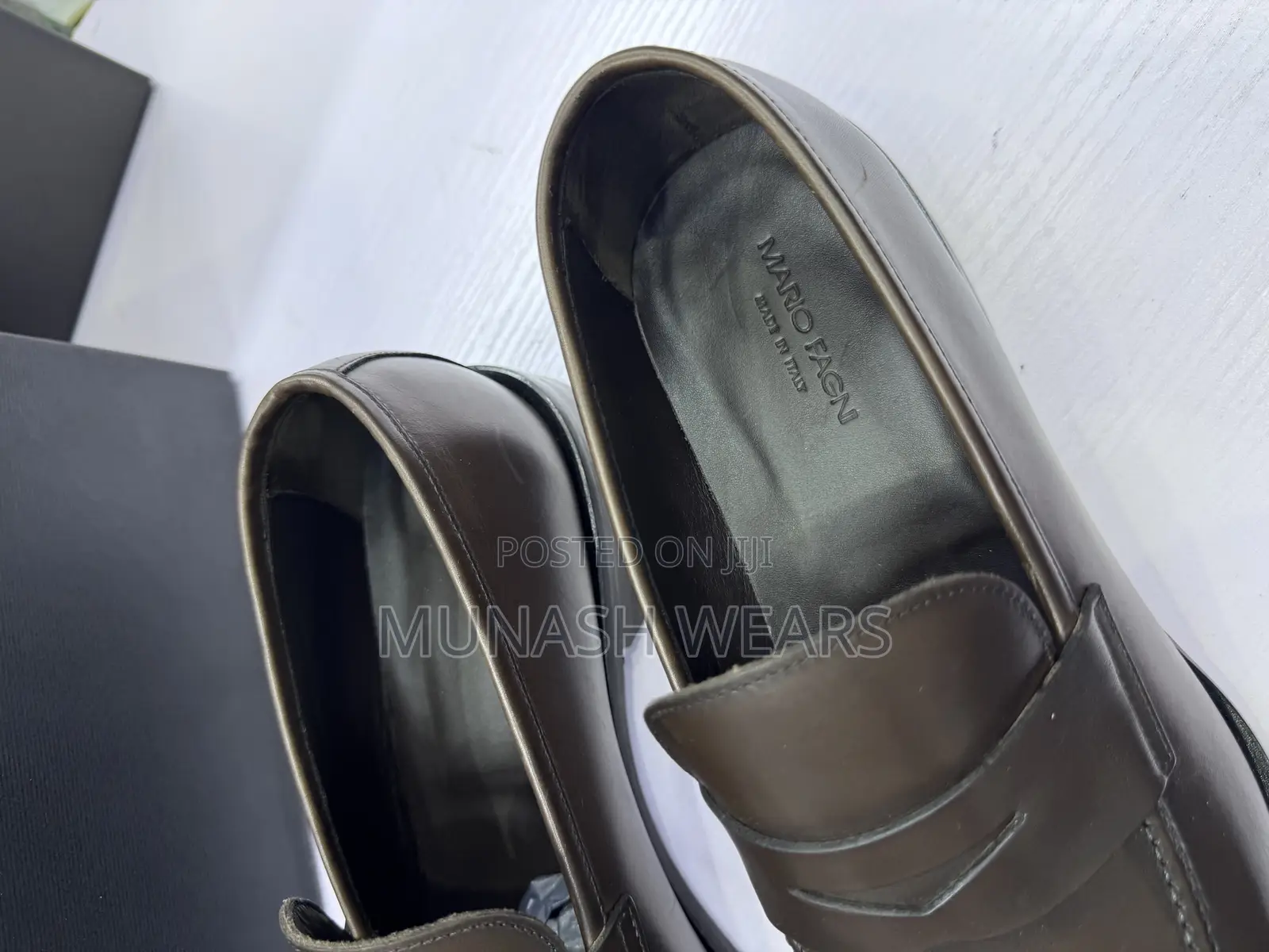 Pure Italian Brown Mario Fagni Shoes for Men