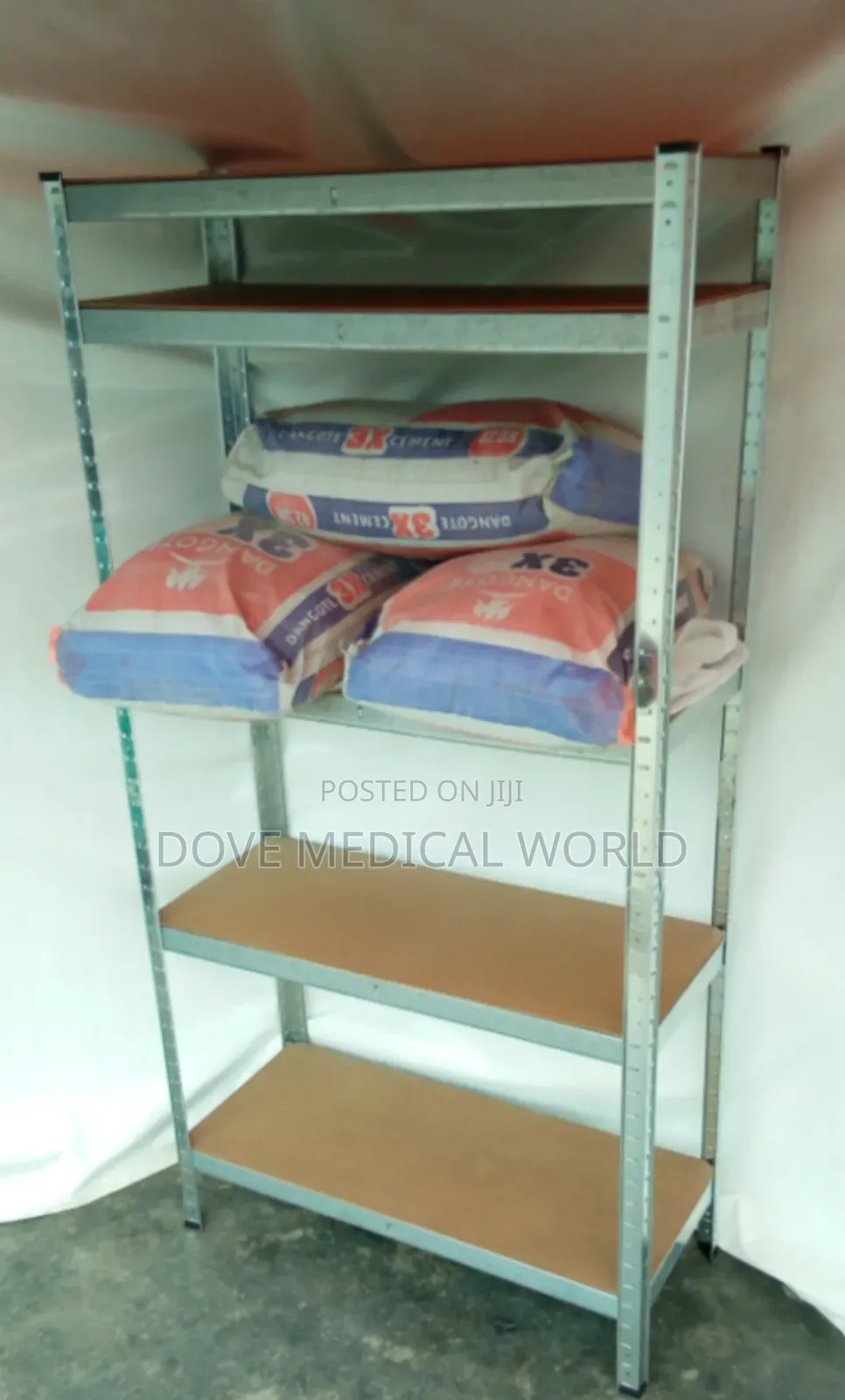 5-Step Boltless Steel Buckle Rack With 5 Adjustable Shelves