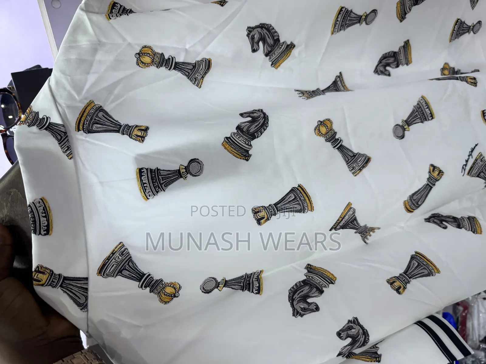 White D G Chess Shortsleeve Shirt S-5xl
