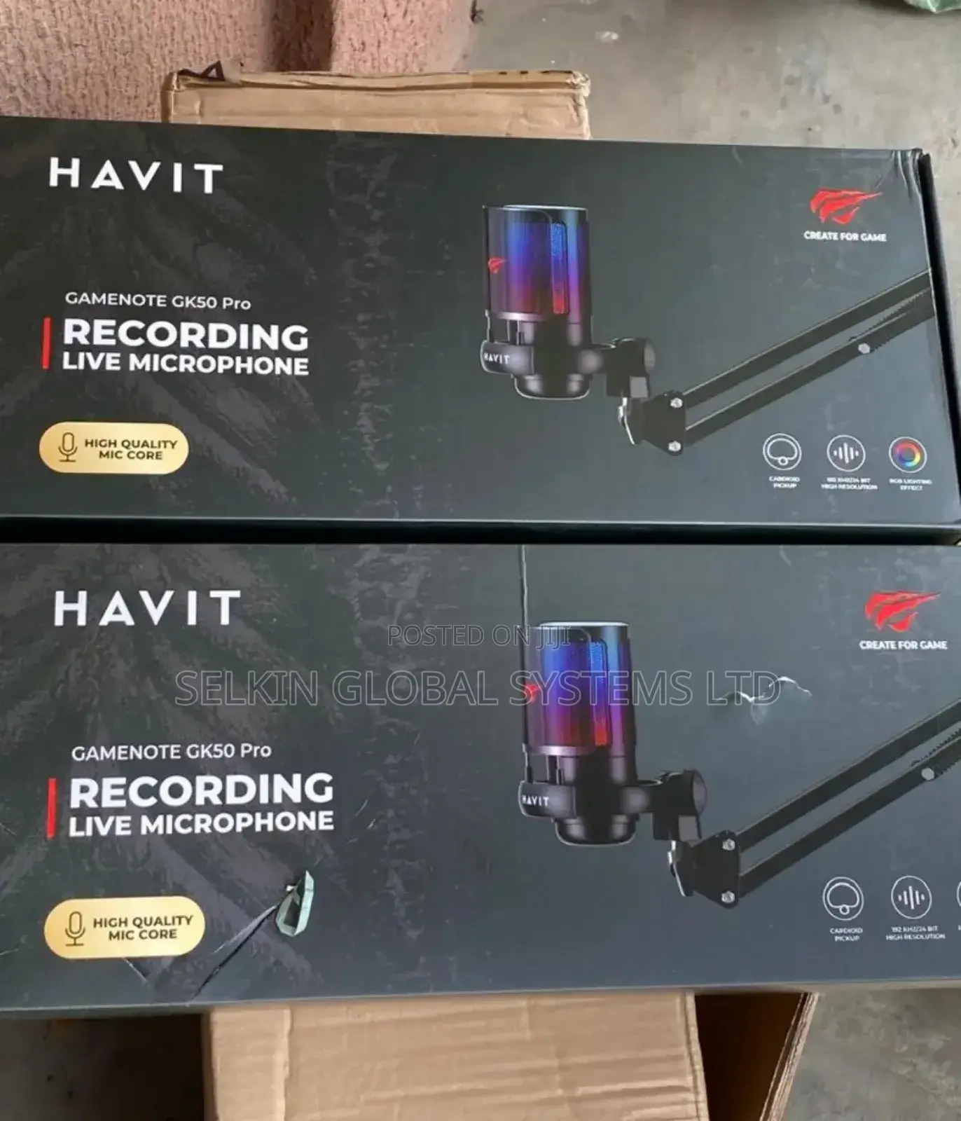 Havit Gamenote Gk50 RGB Pro Laptop Live Recording Microphone