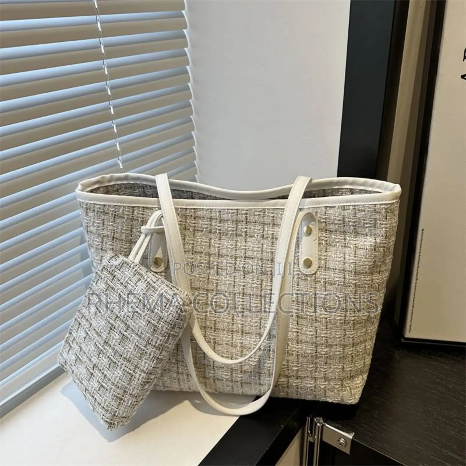 2in1 Tweed Ladies Tote Bag