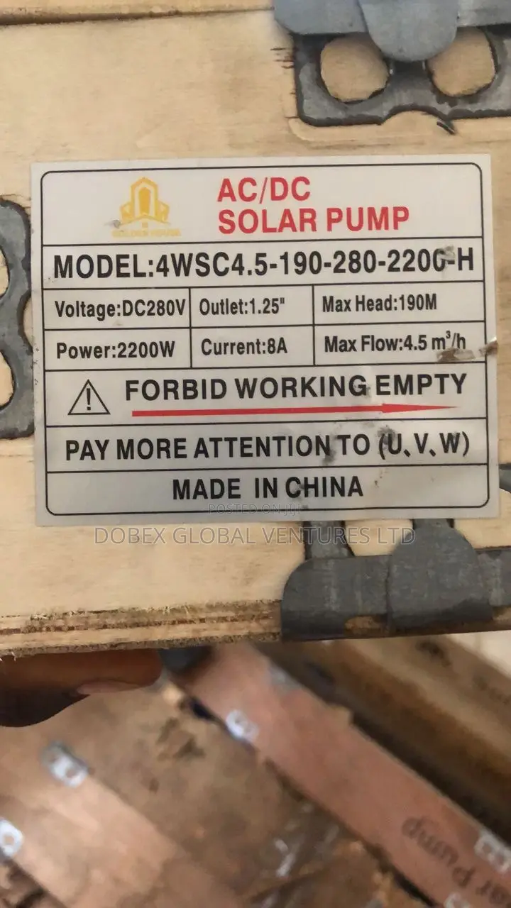 2hp Ac/Dc Golden House Solar Pump