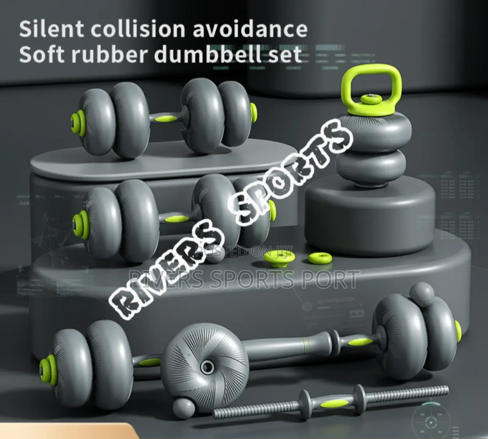 18kg Soft Adjustable Dumbbells, Kettlebells Barbell